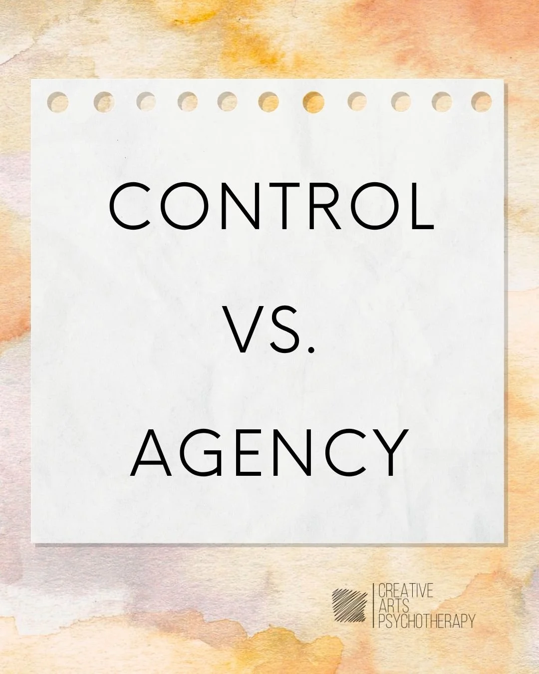 Control and agency aren't the same thing.

Control is the ability to determine outcomes. For most people, that's genuinely not available right now. The things that are happening are largely outside individual influence. 

When control is gone and the