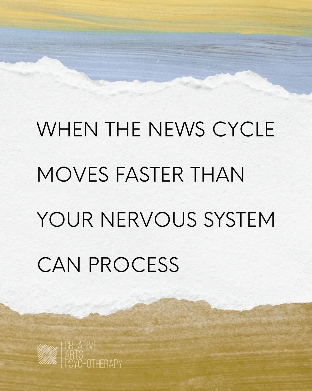 The nervous system doesn't process experience at feed speed. It needs time... to feel something fully, to locate it in the body, to integrate it into what it already knows. When information arrives faster than that process can happen, things accumula