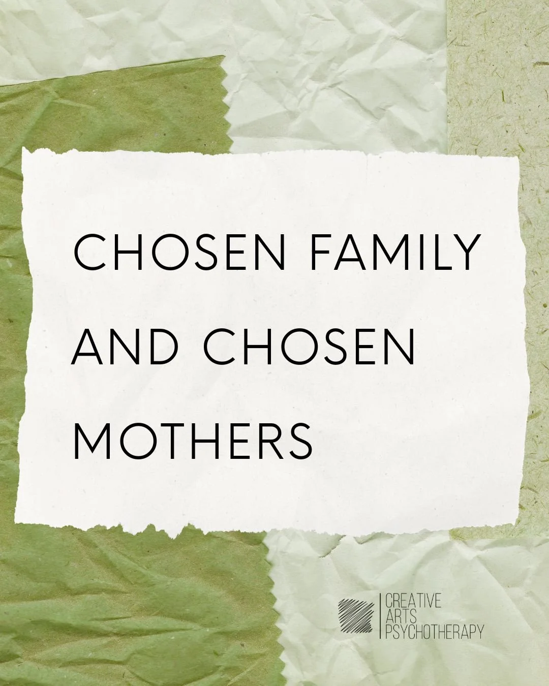 The teacher who saw something, the older friend who made space...whoever showed up in the specific way that was needed, at a moment when that showing up mattered enormously. These relationships don't always get named. They deserve to be. Chosen famil