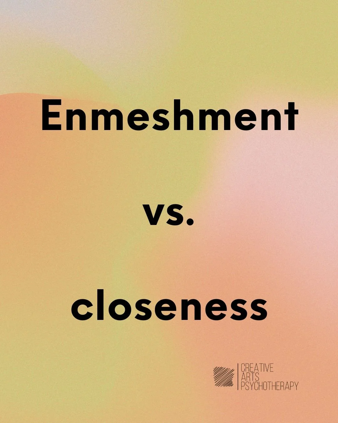 Enmeshment often doesn't look like a problem from the outside... and sometimes not from the inside either. Families characterized by enmeshment are frequently described as close, devoted, tight-knit. The issue isn't in the closeness itself but in wha
