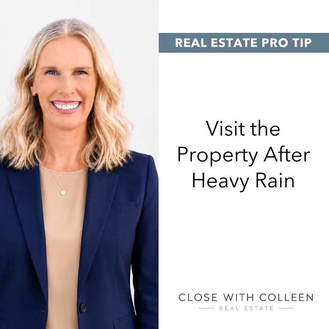 Why should I visit a property after heavy rain before buying on Amelia Island or in Nassau County?
