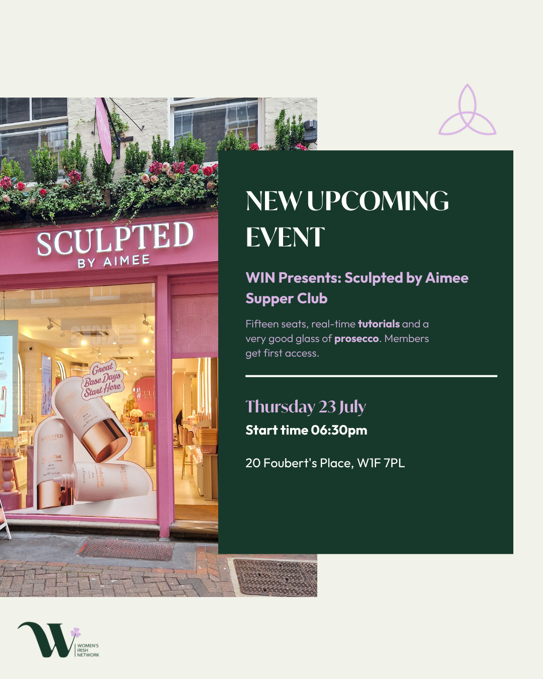 WIN x Sculpted by Aimee Supper Club