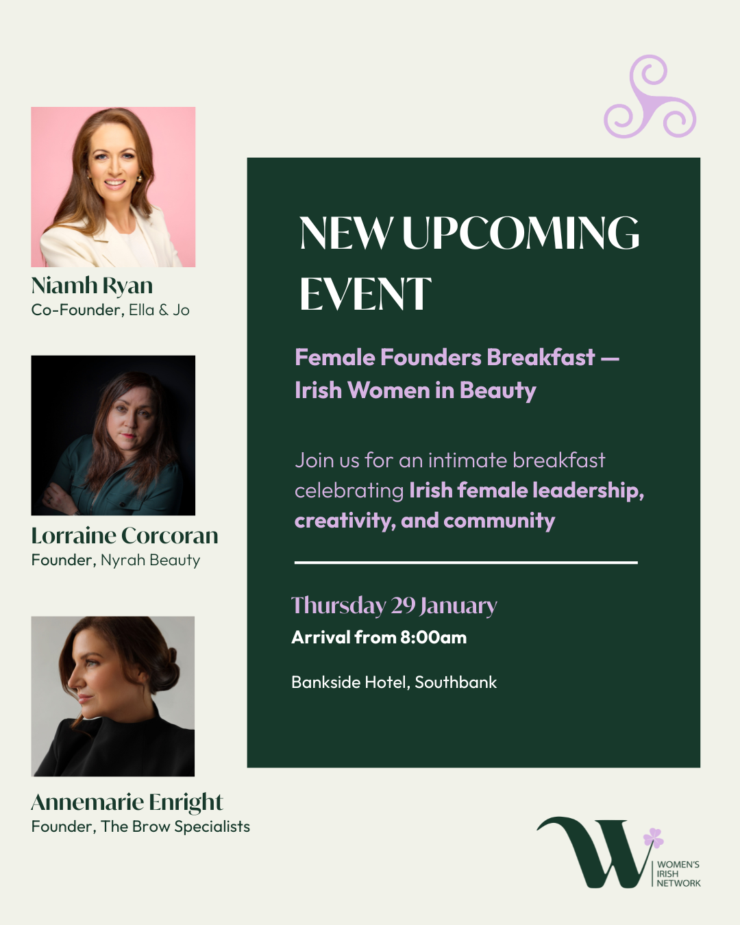 WIN Presents: Female Founders Breakfast — Irish Women in Beauty