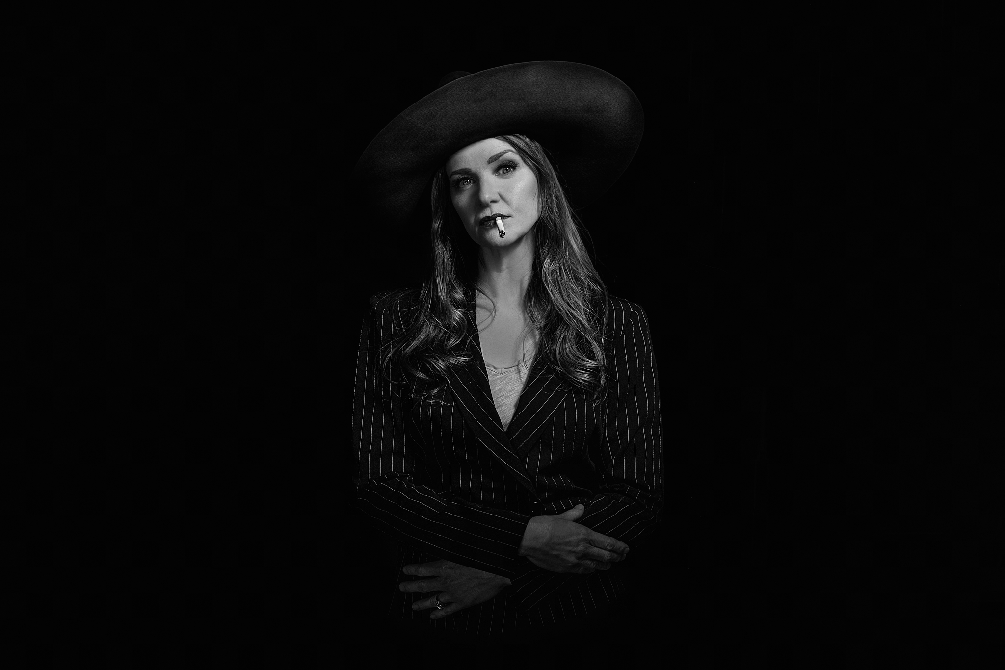 Fine-art black and white portrait by Chad Buzek