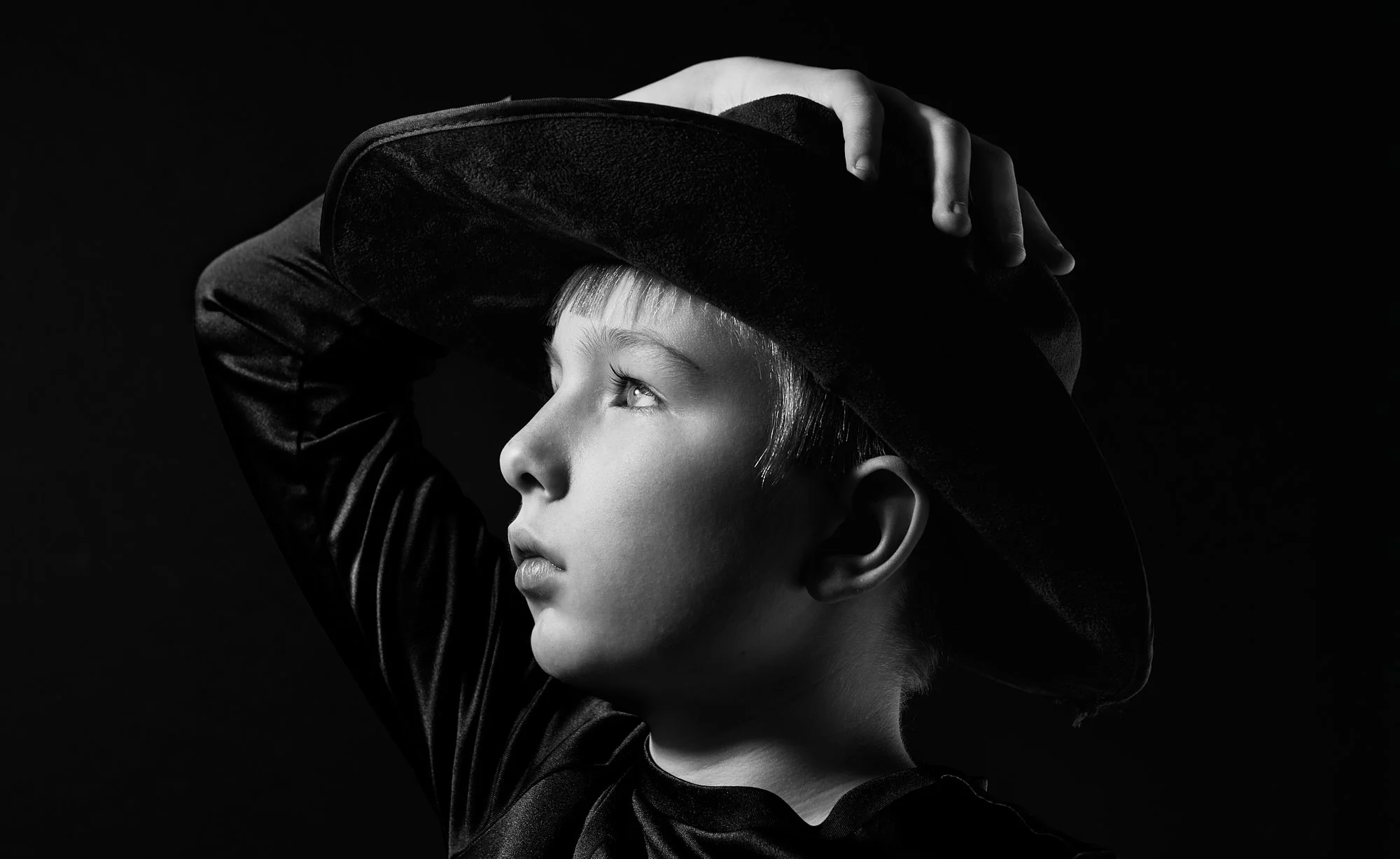 Fine-art black and white portrait by Chad Buzek