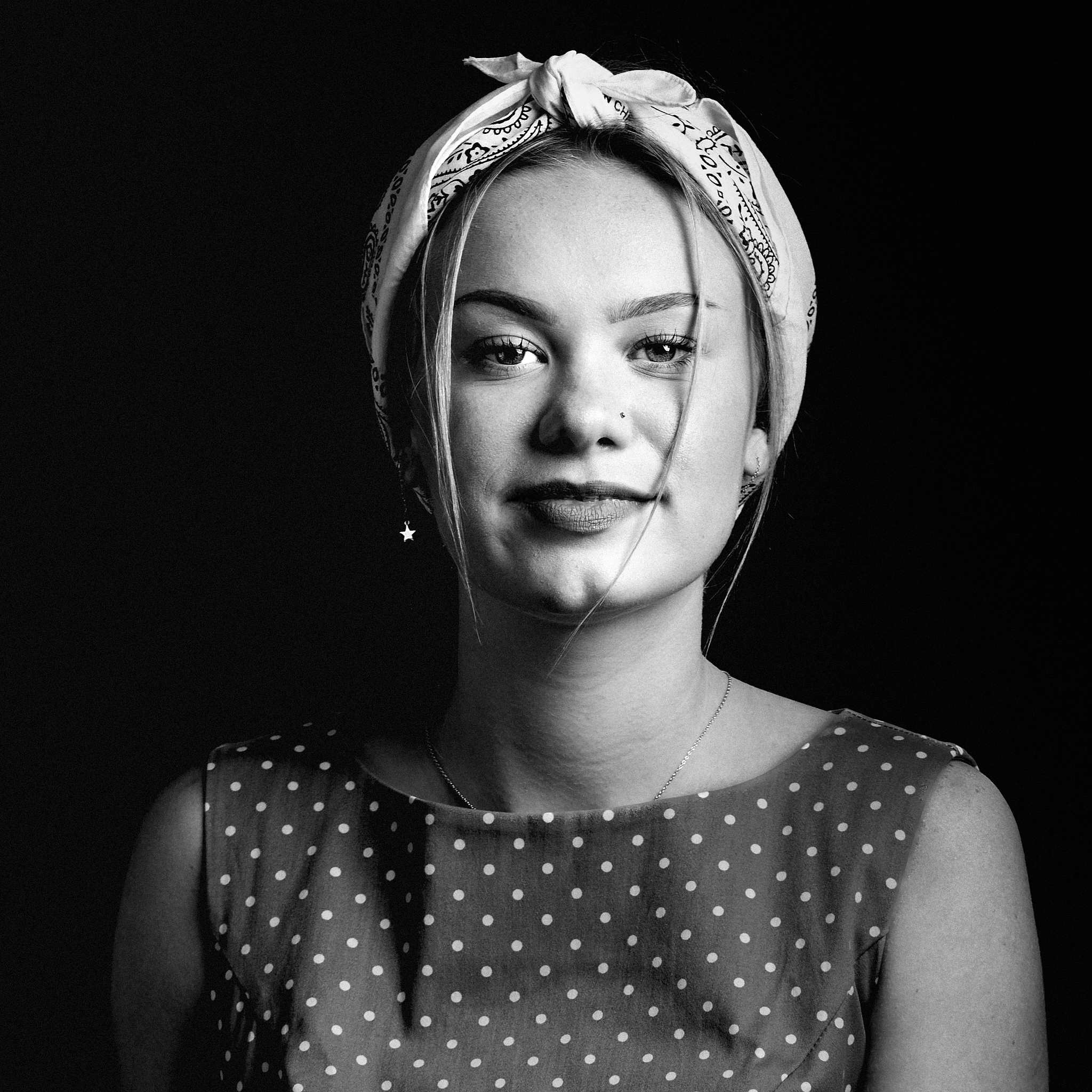 Fine-art black and white portrait by Chad Buzek