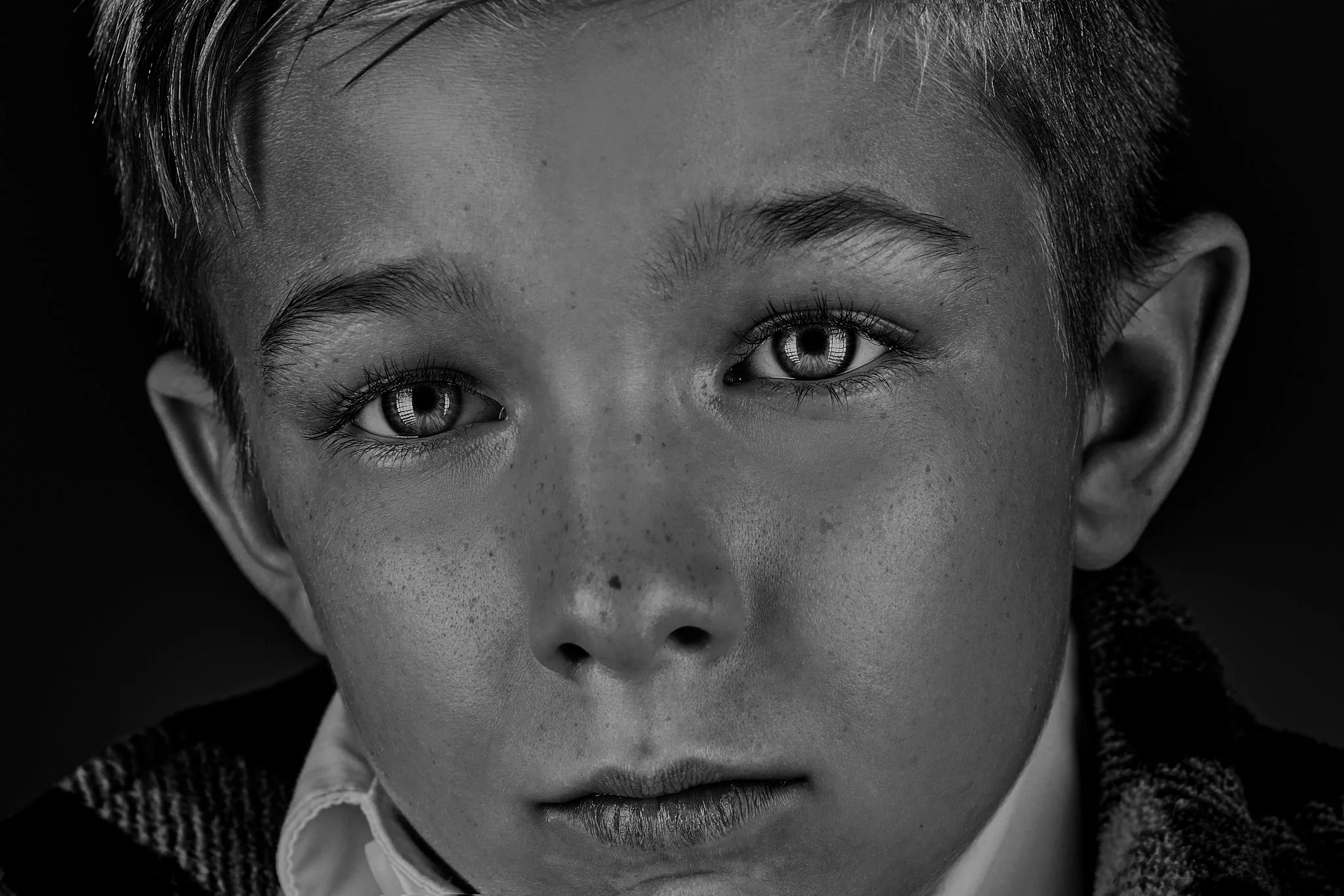 Fine-art black and white portrait by Chad Buzek