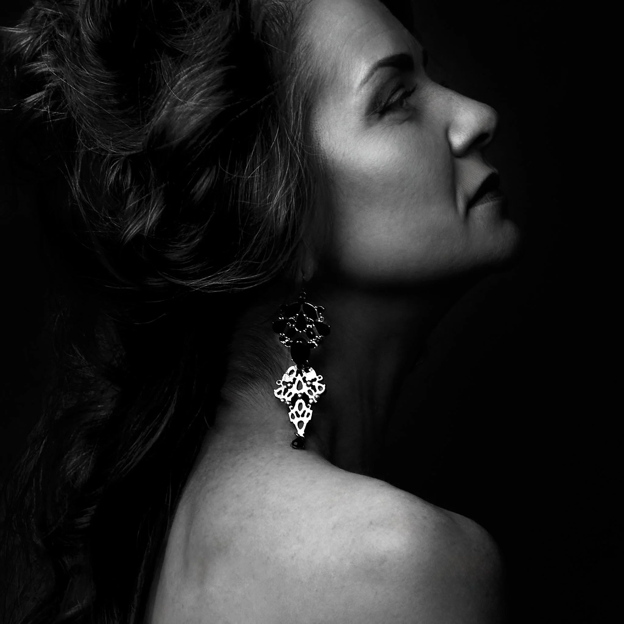 Fine-art black and white portrait by Chad Buzek
