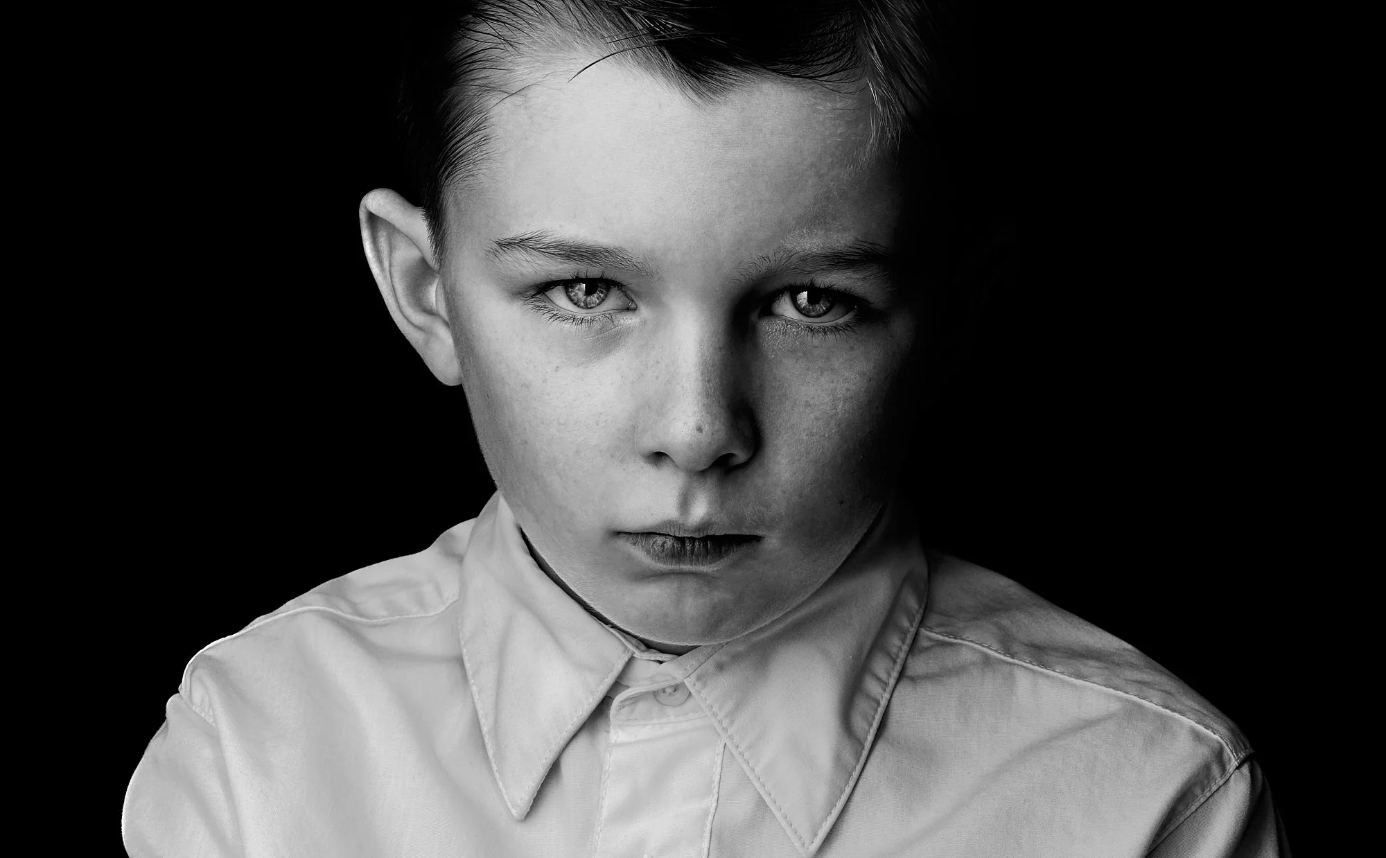 Fine-art black and white portrait by Chad Buzek