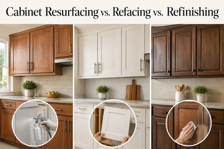 Cabinet Resurfacing vs. Refacing vs. Refinishing: What's the Actual Difference?