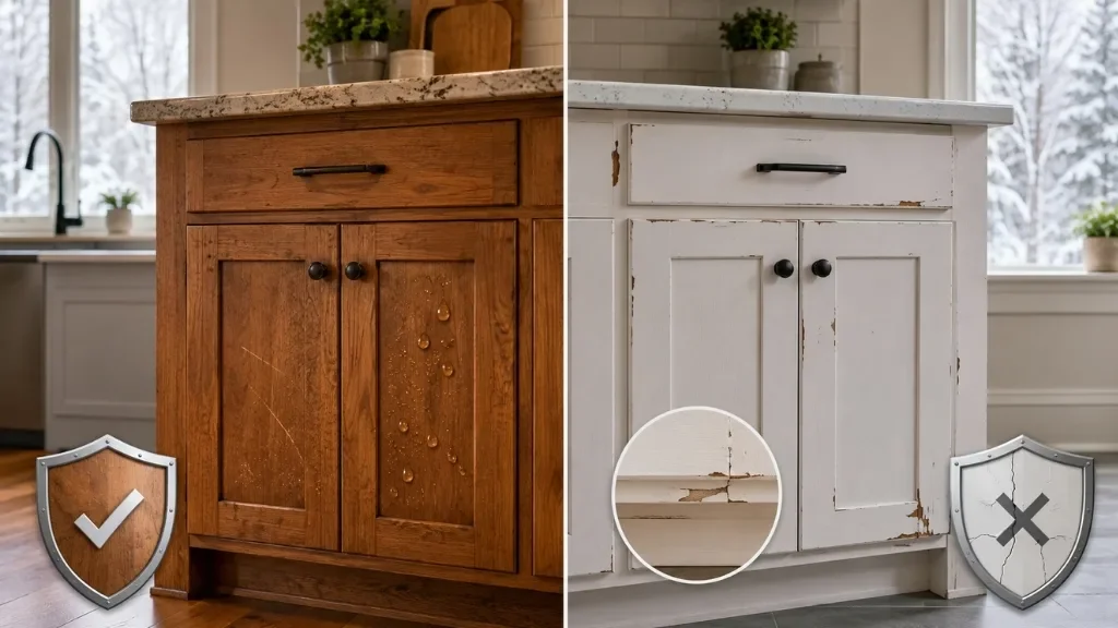 cabinet-painting-vs-staining-durability