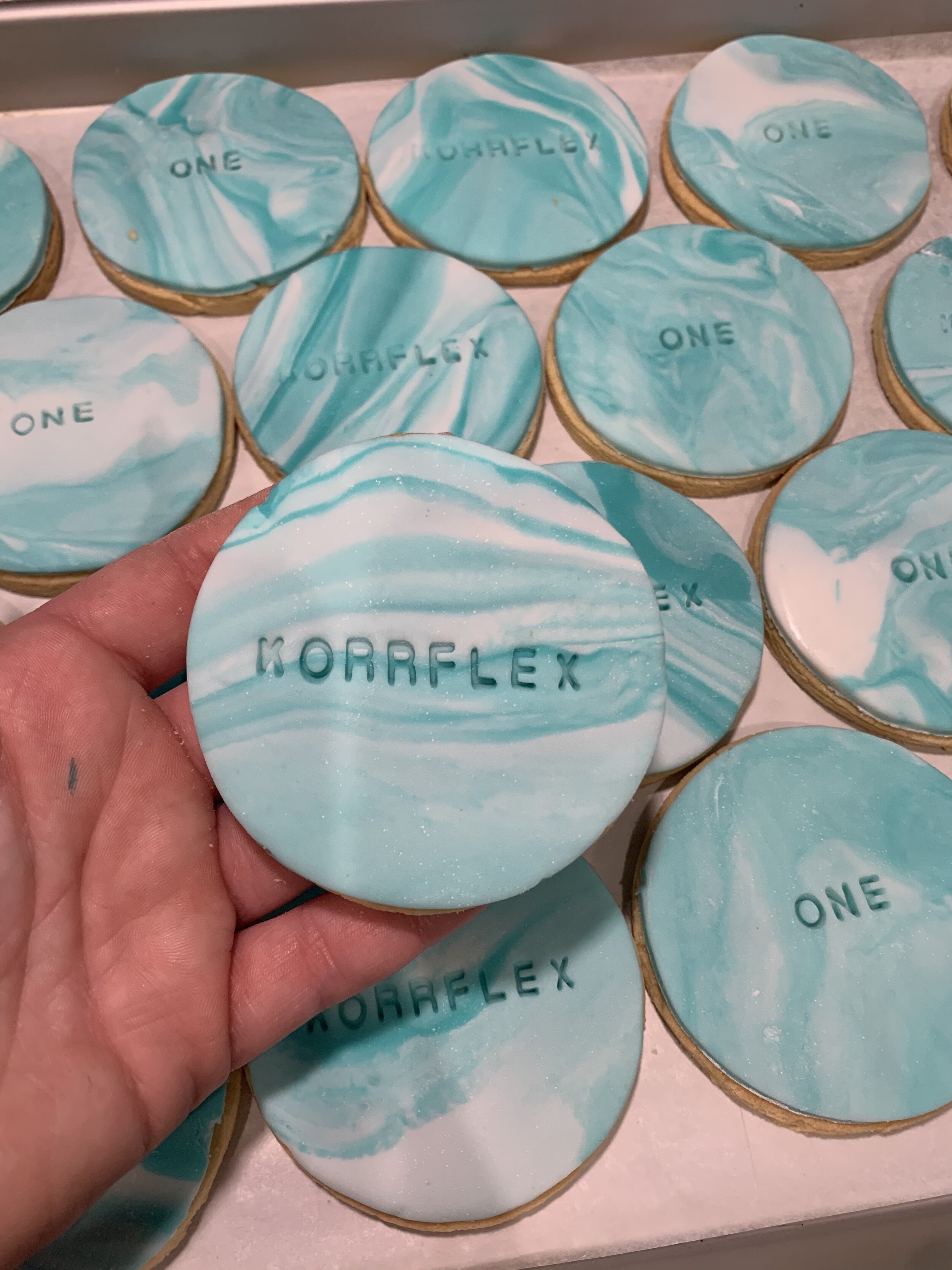 Teal Marble Cookie