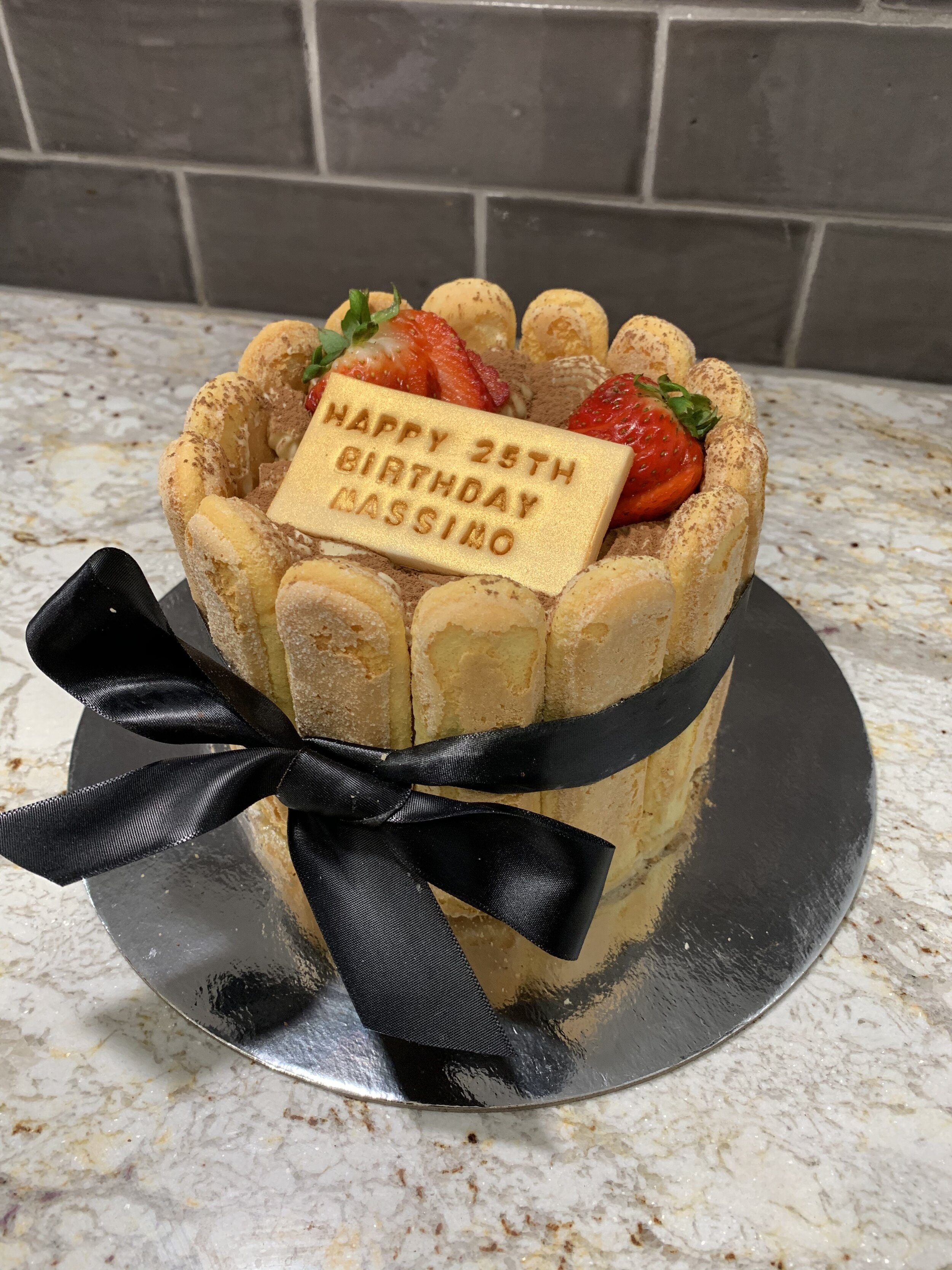 Tiramisu Birthday Cake