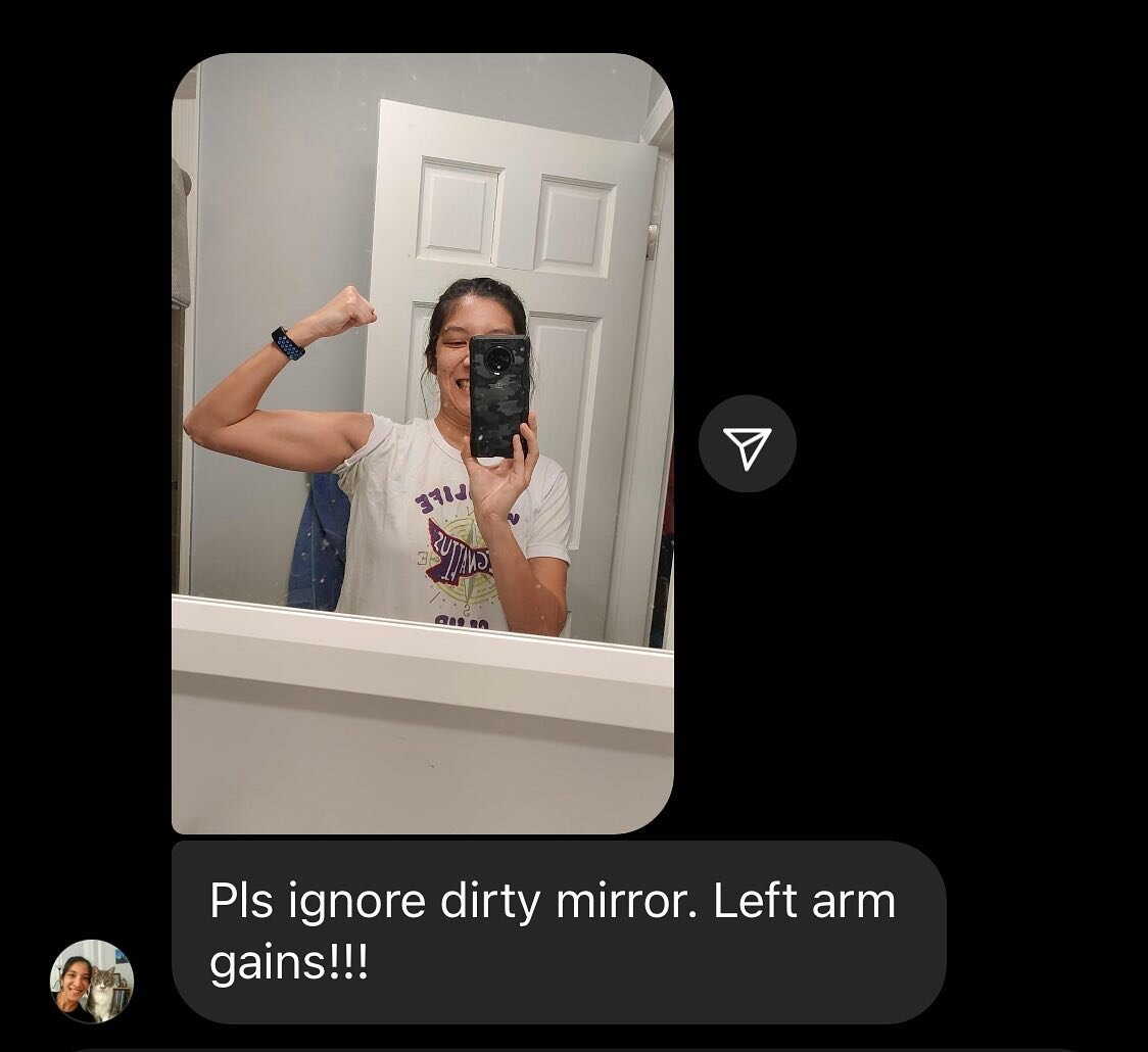 One side more dominant than the other? We ALL know the struggle! 🤣

Cheers to left arm gains and inching  closer to balanced strength. 💪🏾 #FlexFriday Thanks @the.tam.cam for sharing your progress. We love to see it! 🦋