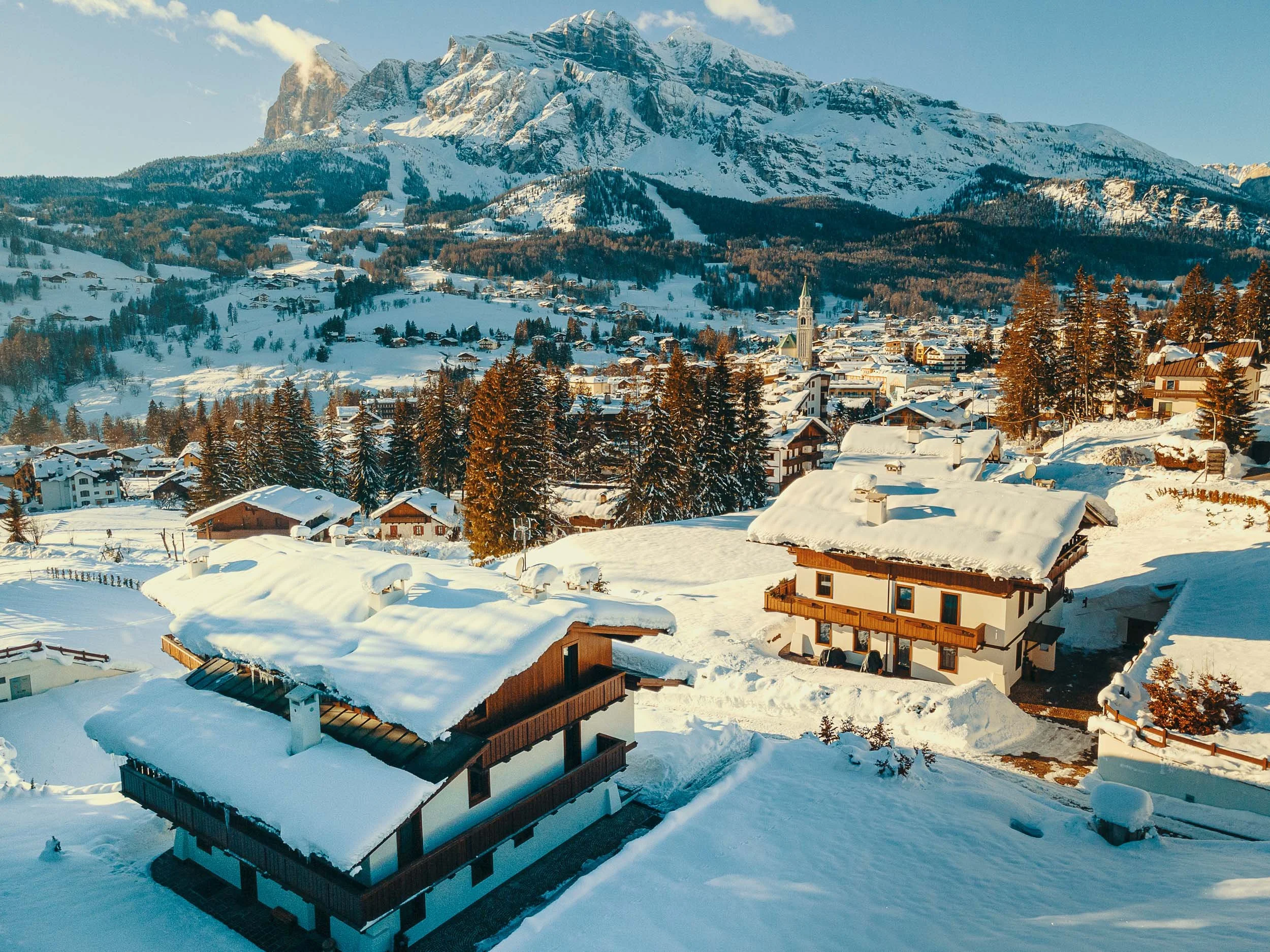 Chalets in Dolomites
