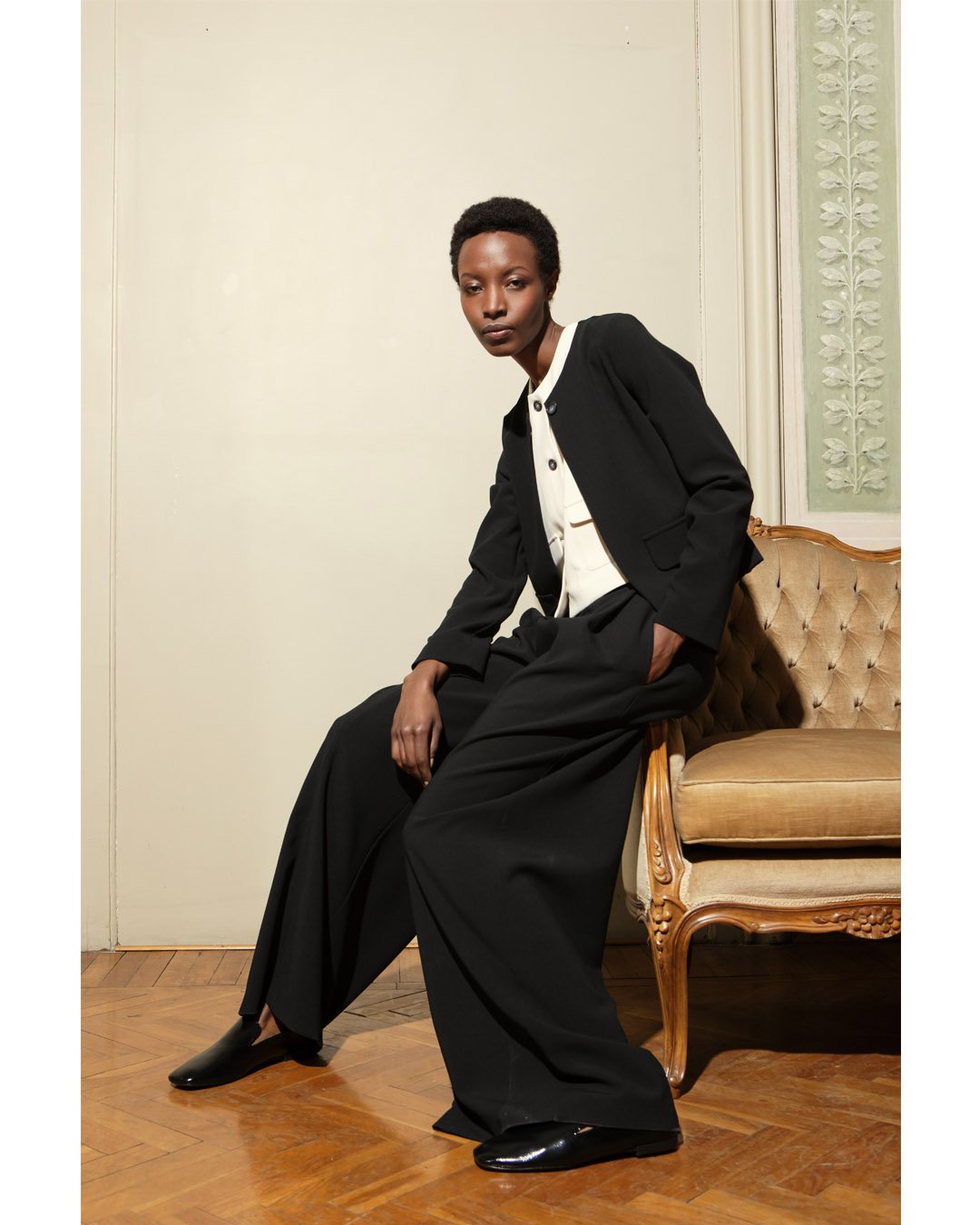 FLUID, AGAIN. We&rsquo;re bringing back the Fluid suit, this time paired with the cropped waistcoat and a boxy crew-neck jacket. Clean lines, cropped proportions and an effortless silhouette come together in a new take on the GWhite suit.