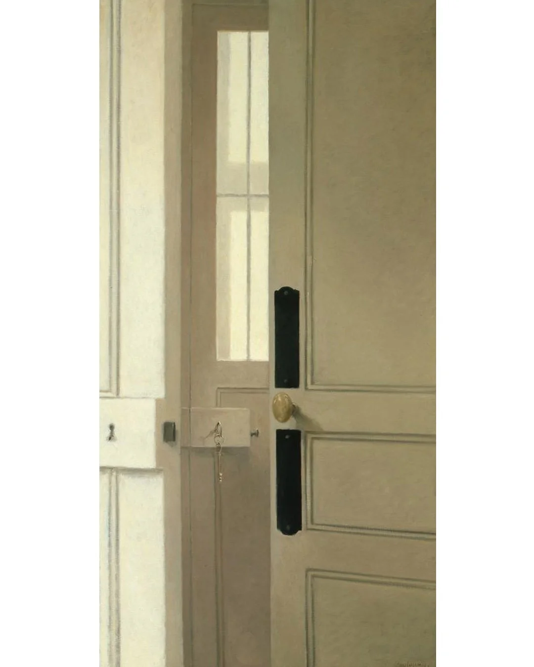A LIGHT NEXT DOOR. The poetry, mystery and quiet wonder of a delicate light filtering through from the room next door.

* Paintings by Anne-Fran&ccedil;oise Couloumy