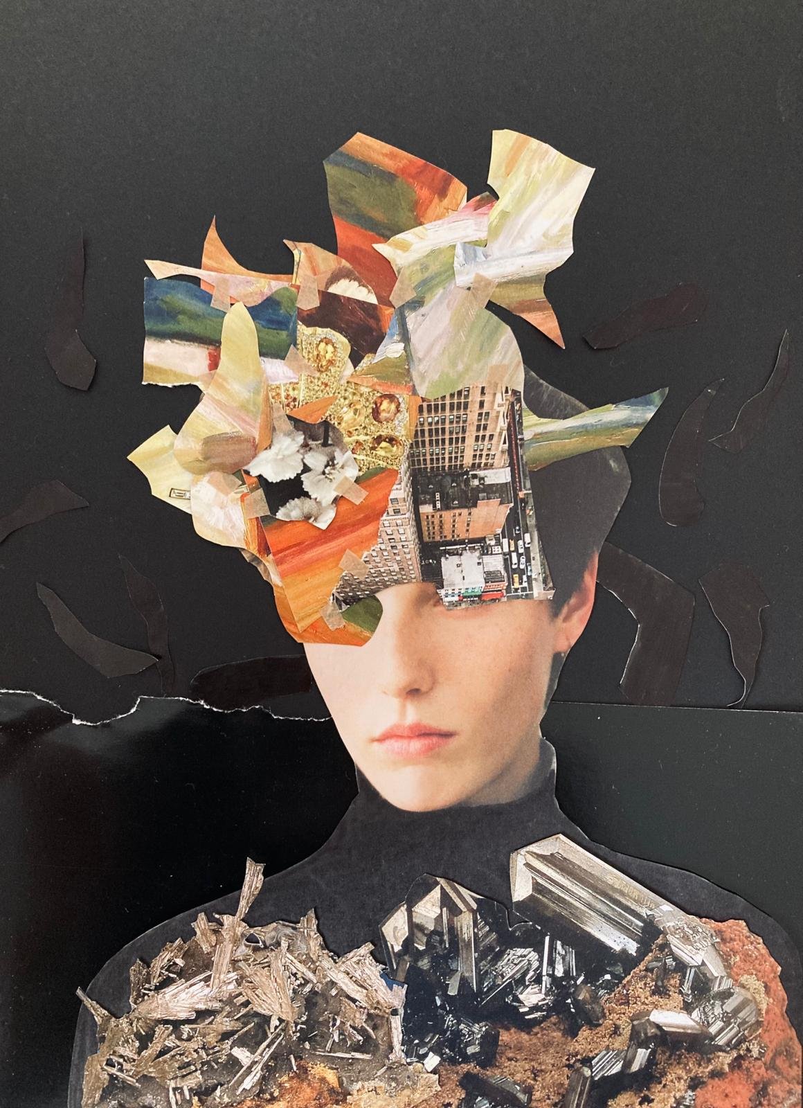 New work heroes wish frame, analog collage 2024