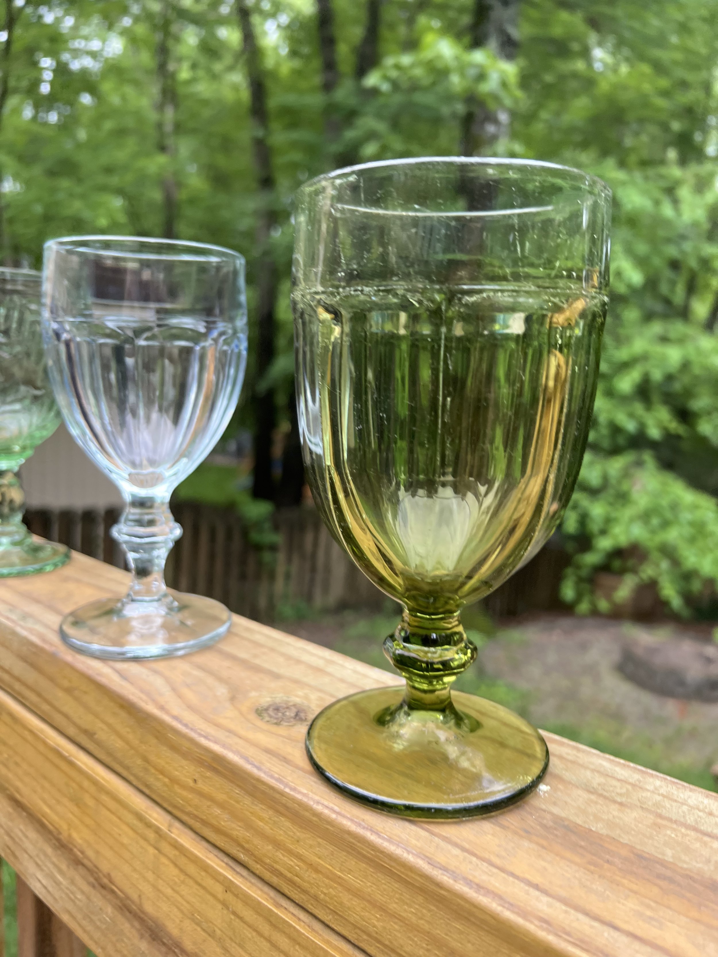 Amber water goblet for rent