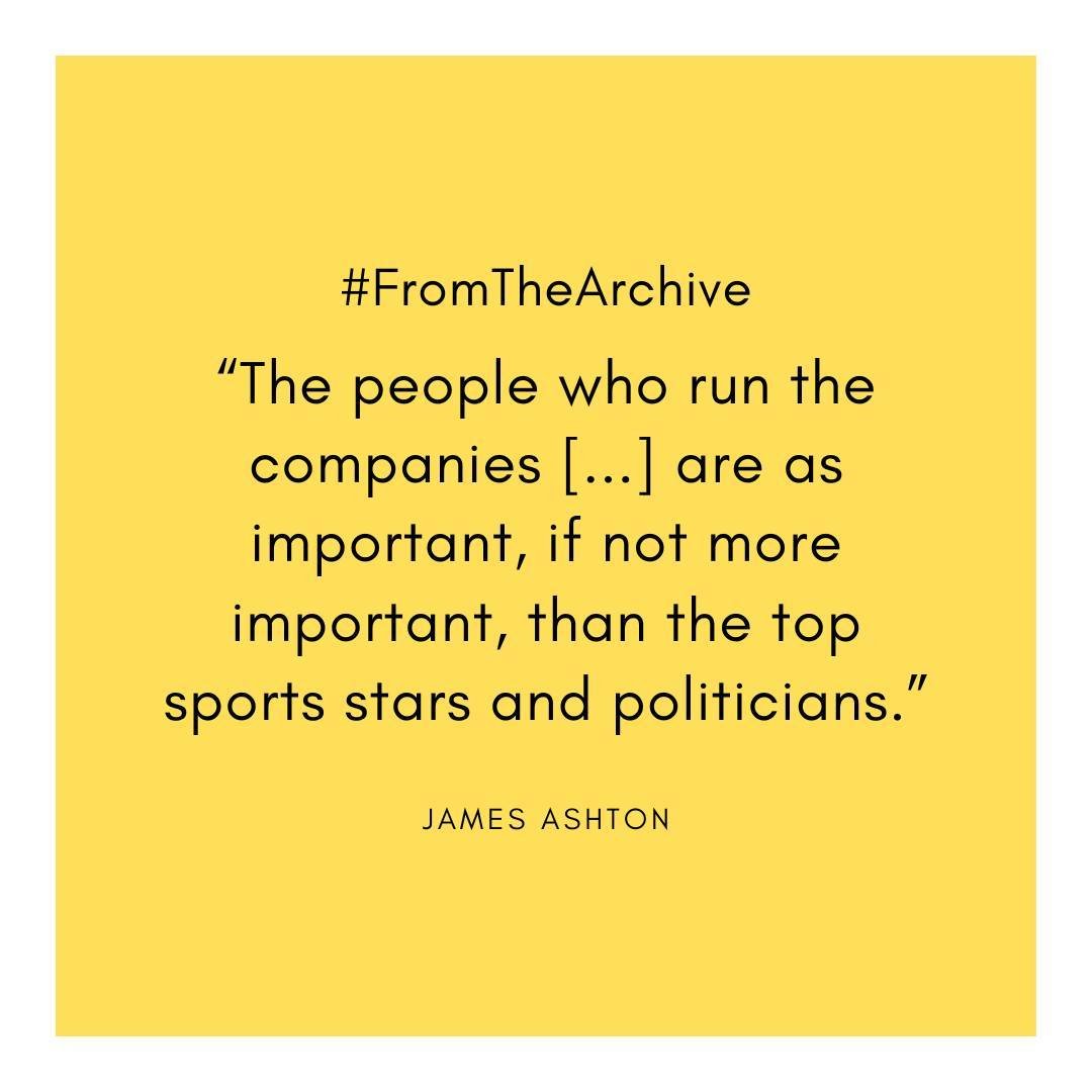 #FromTheArchive: Business journalist and author James Ashton tells us what he learnt working at the biggest national newspapers, his book &ldquo;The Nine Types of Leader&rdquo; and why CEOs can make difficult but fascinating interviewees. ⠀

Listen n