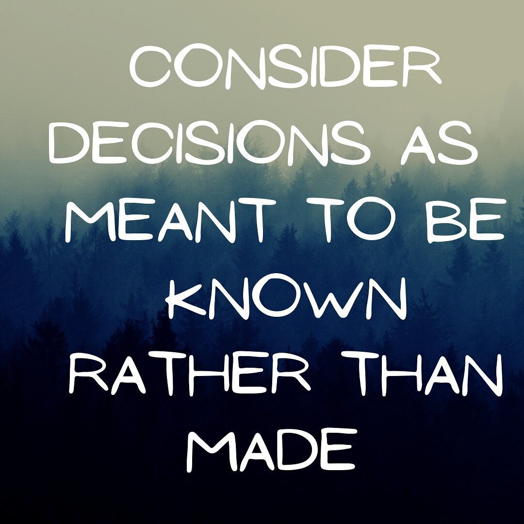 A Decision is not a momentary concept- And perhaps it&rsquo;s not really something you do..Rather something you collaborate with..
 As your system collects and processes data..
A felt sense develops or grows inside..A decision can then become apparen