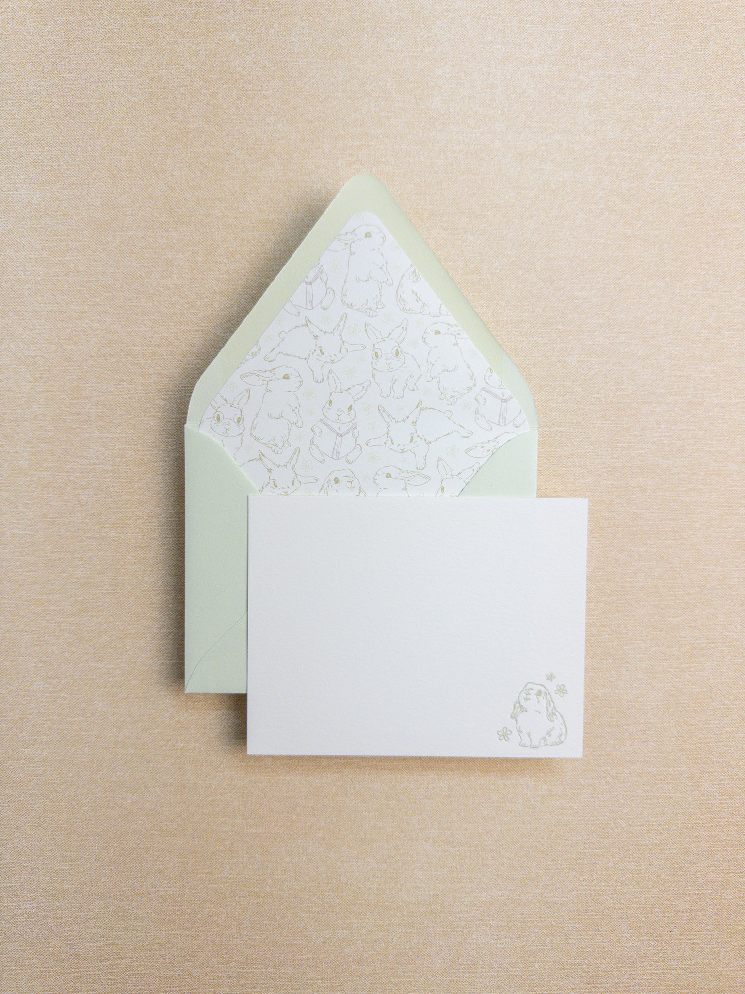 Green Bunnies Stationery Pack