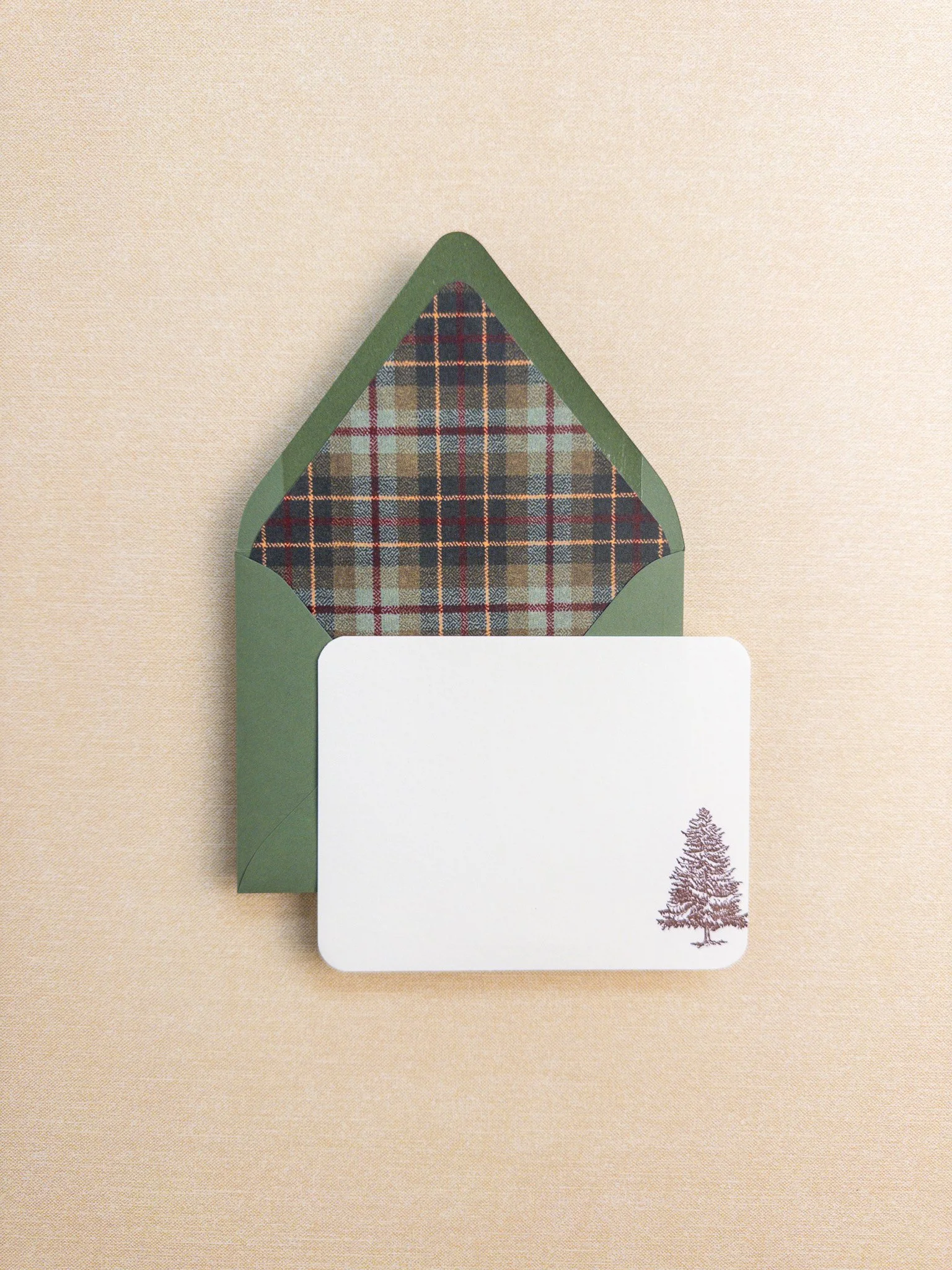 Evergreen Plaid Stationery Pack