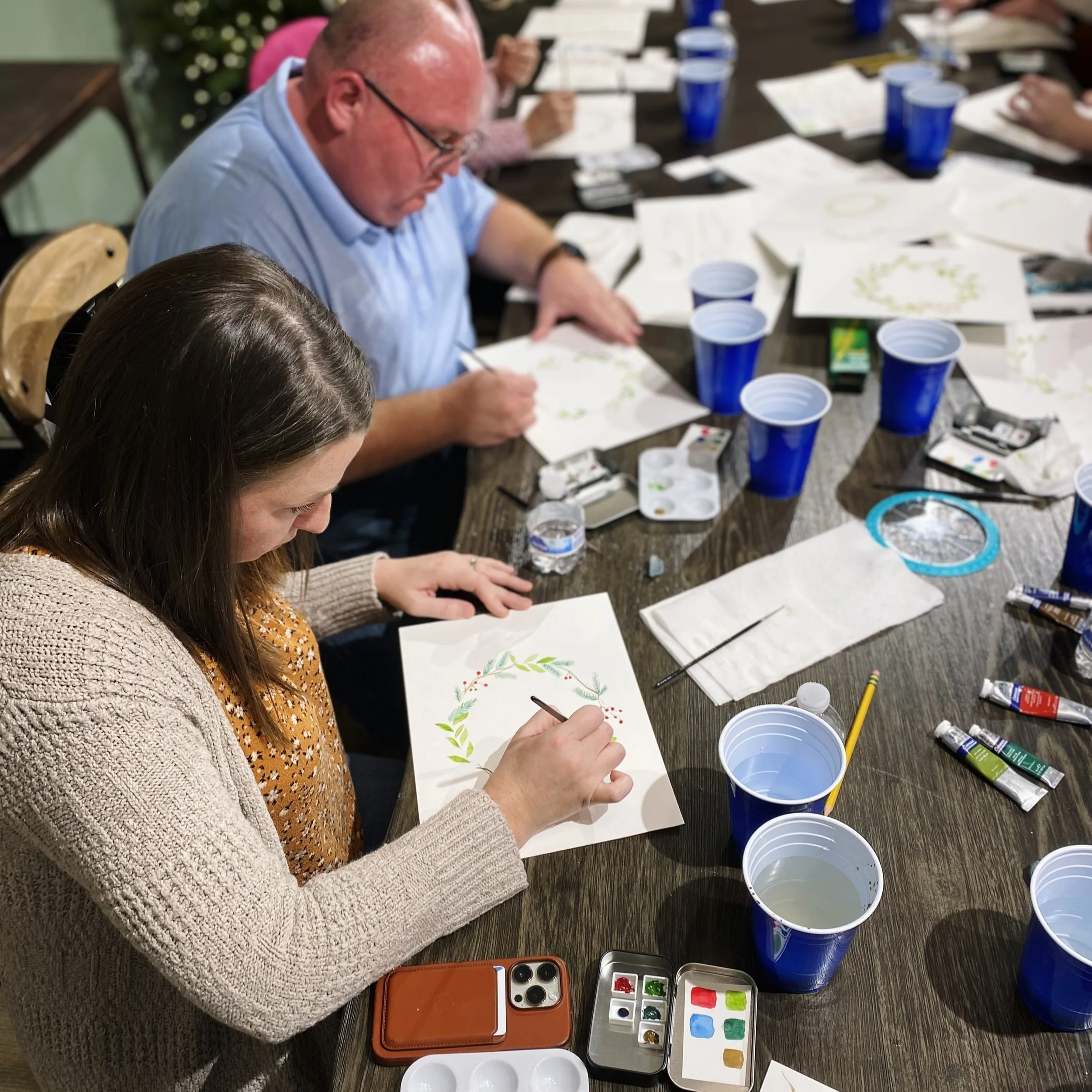 Watercolor Workshop: Holiday Wreaths & Winter Foliage