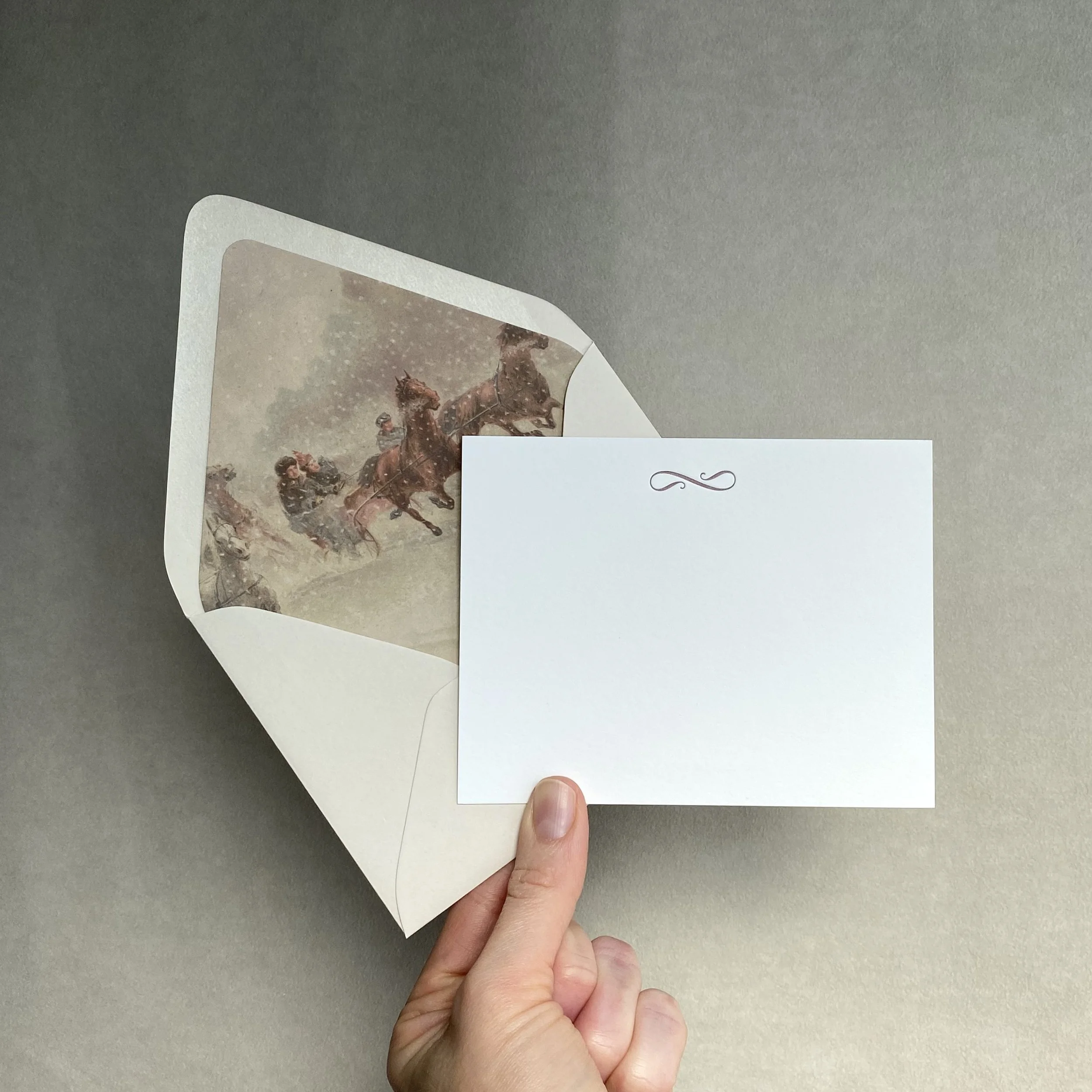 Winter Horses Letterpress Stationery Pack, 2025 Holiday Collection