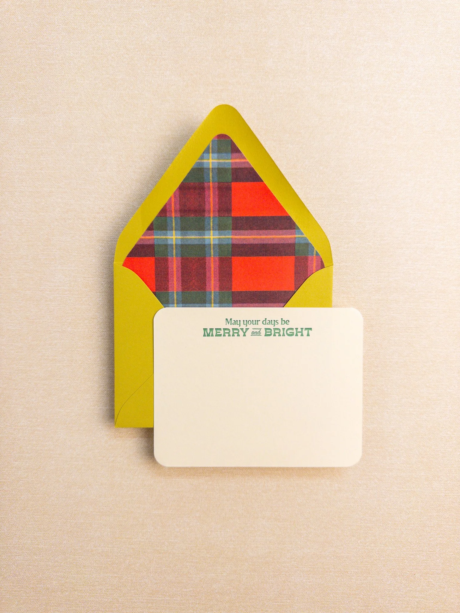 Merry Plaid Stationery Pack
