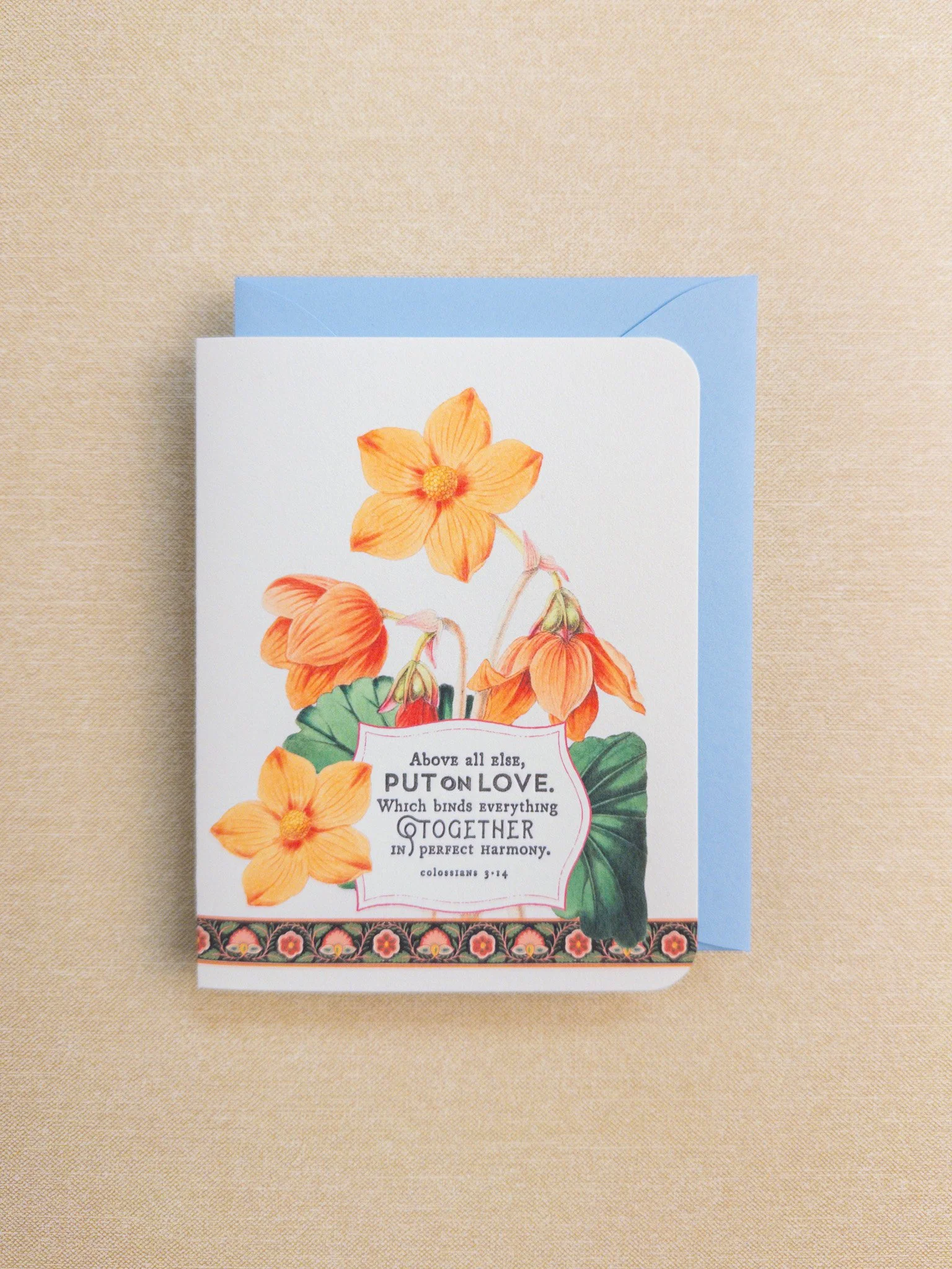 Put on Love Scripture Card