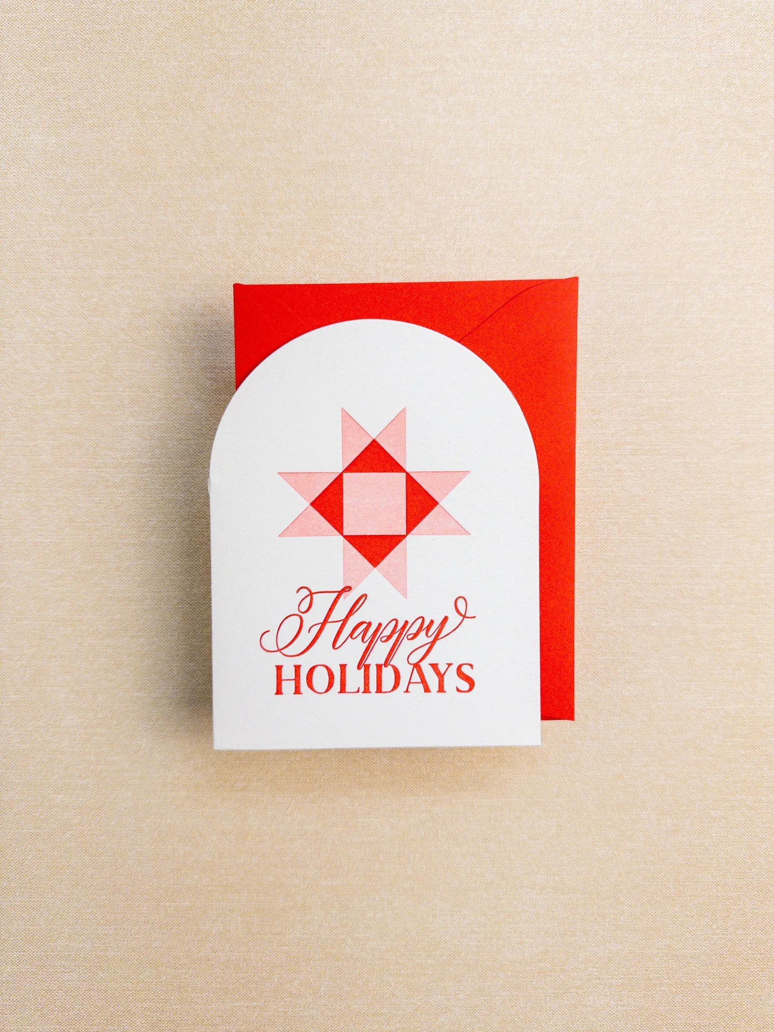 Quilt Star Happy Holidays Card