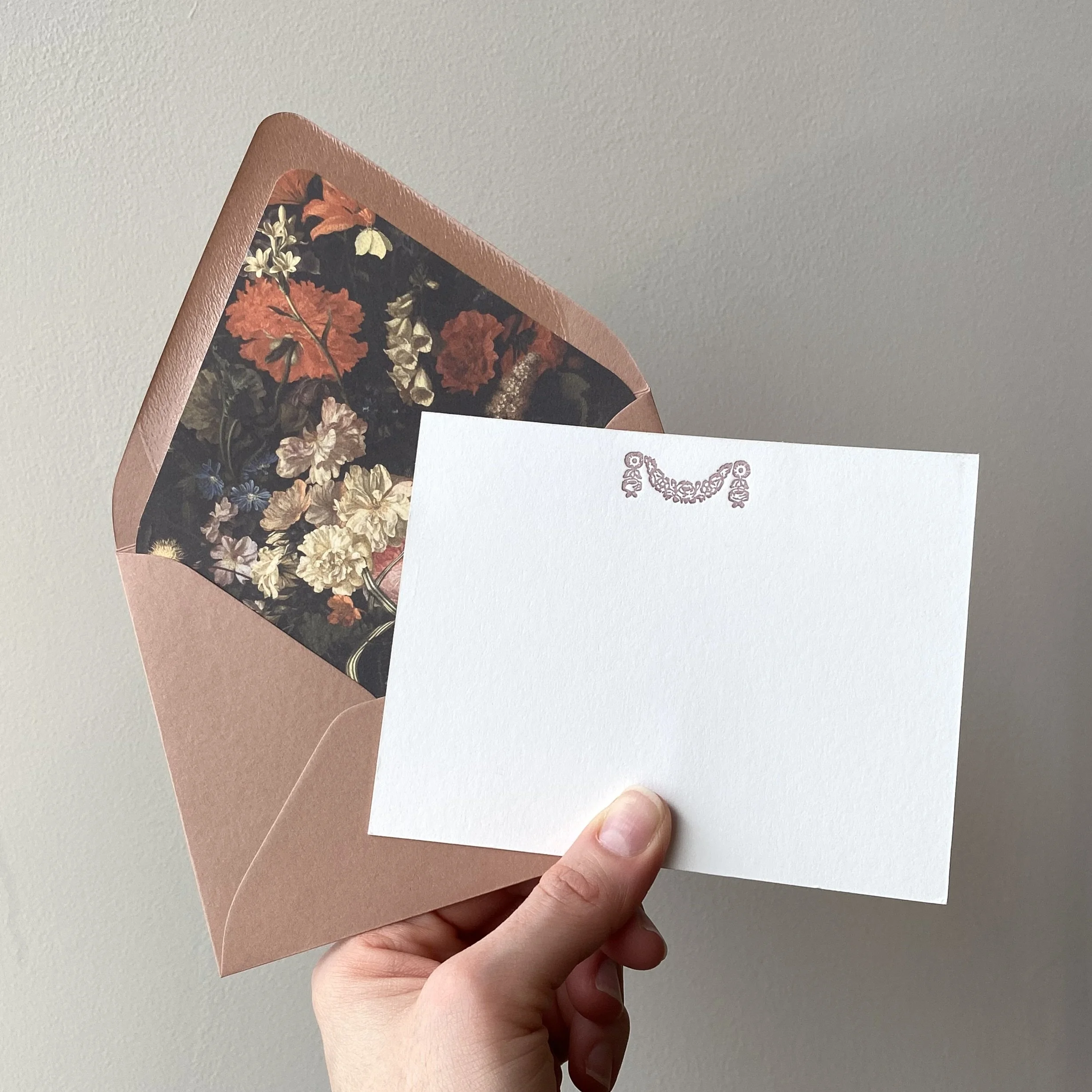 Moody Florals Letterpress Stationery Pack
