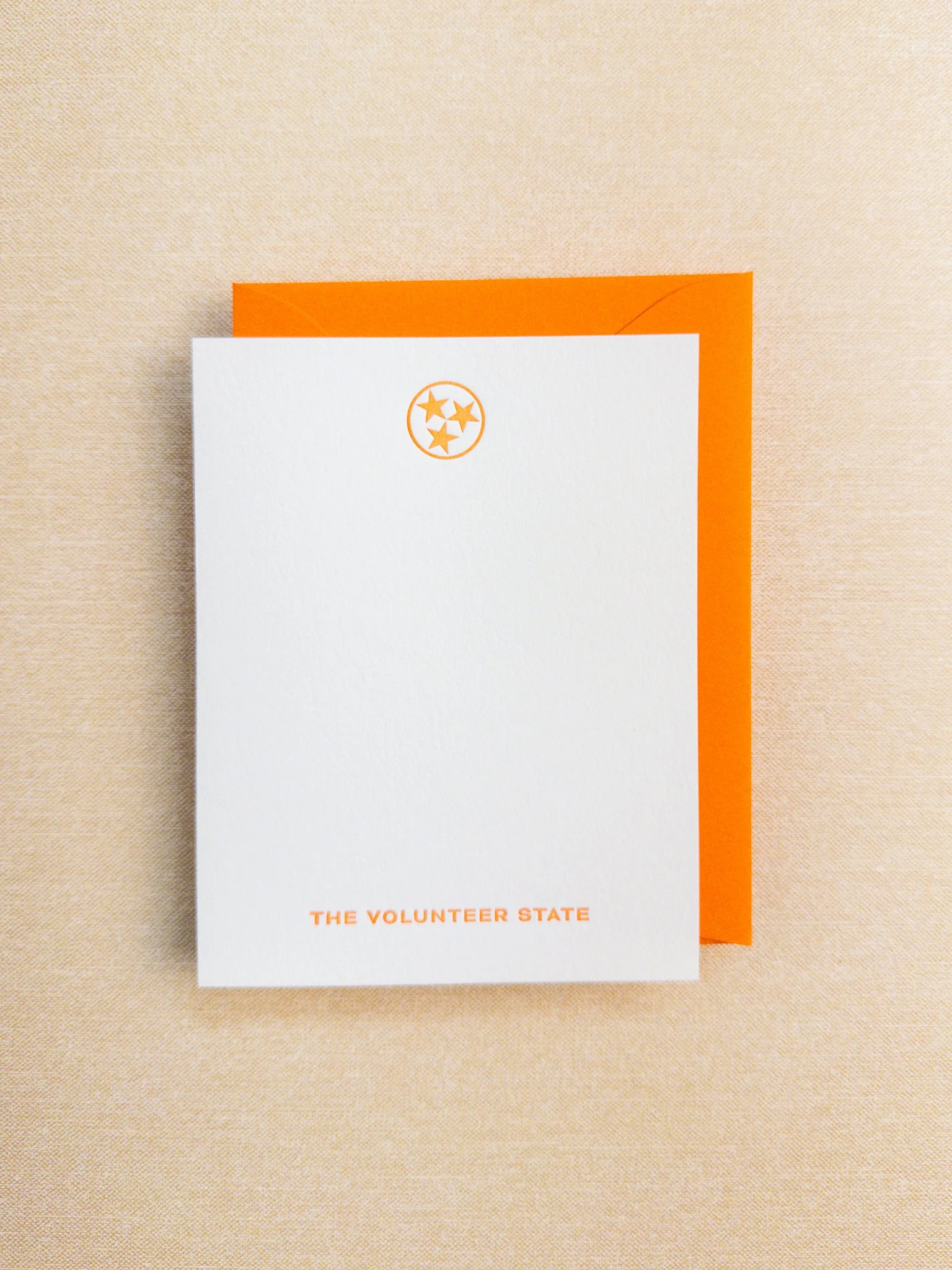Orange Tri Star Notecards
