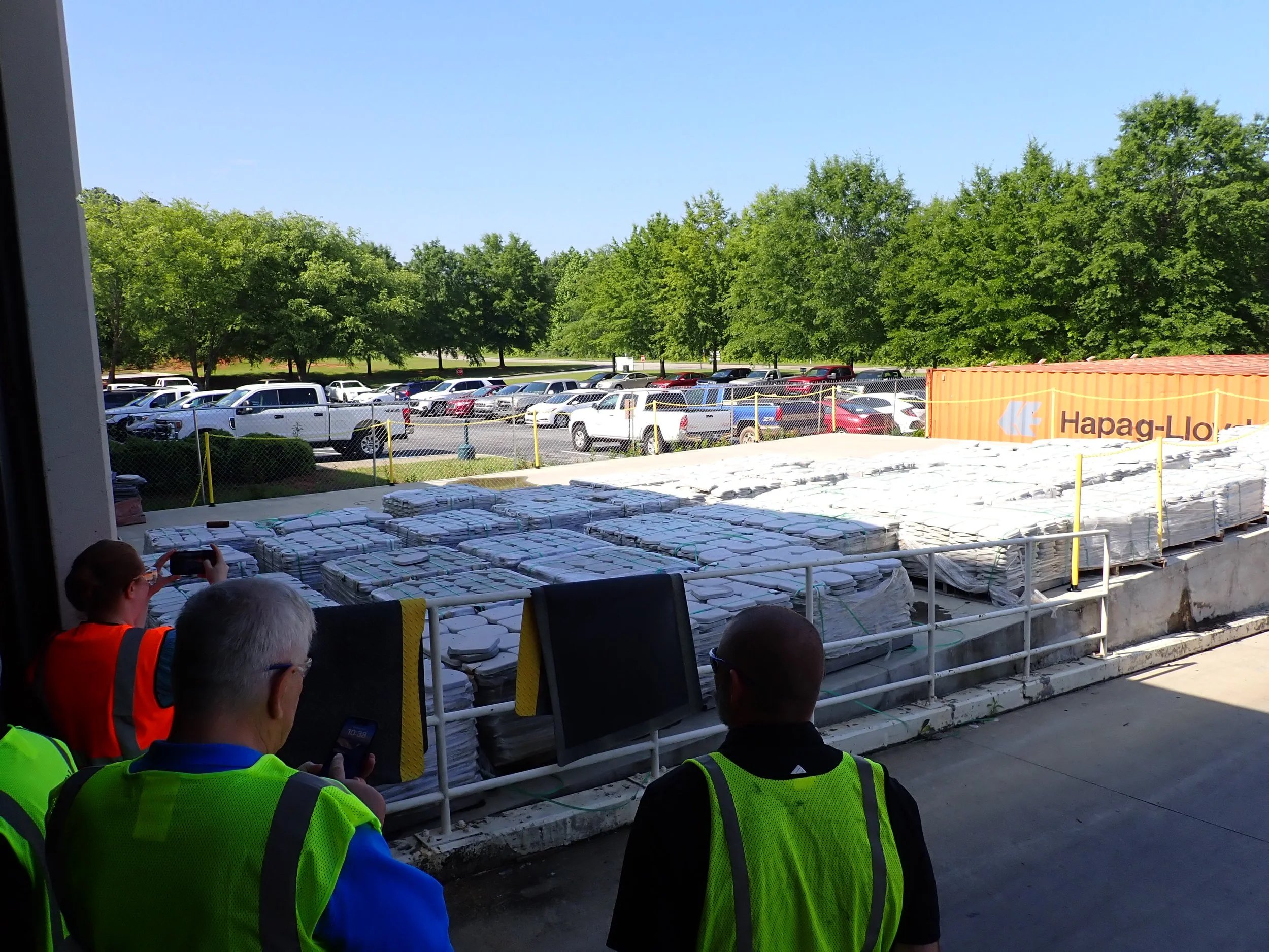 Even this impressive facility didn't have room indoors for this many bait station bricks!