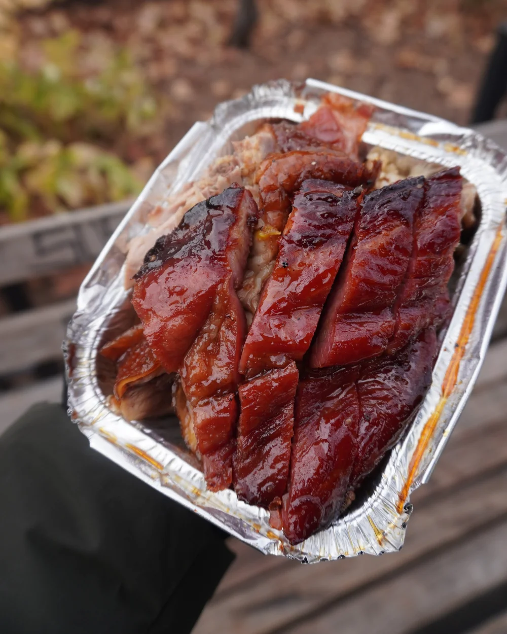 pork and duck over rice