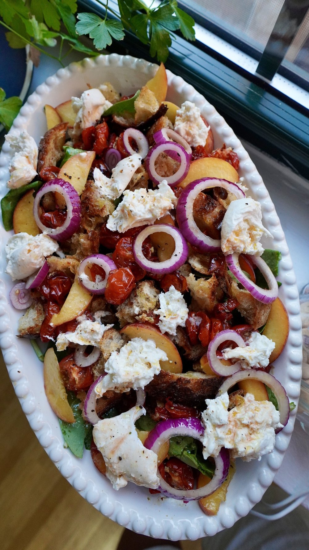 Jammy Tomato Panzanella Salad