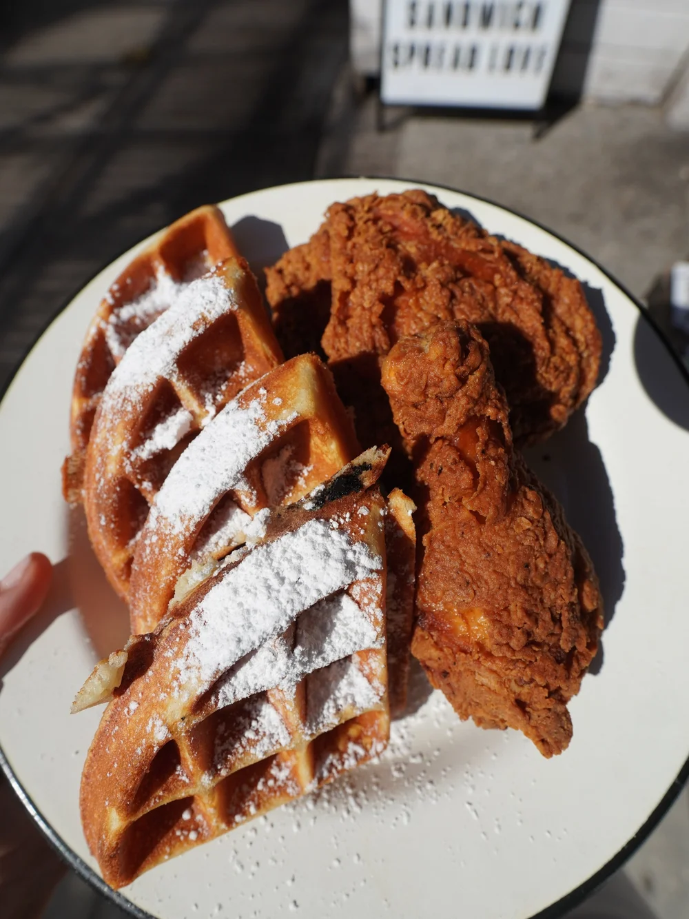 Chicken and waffles from Sweet Chick