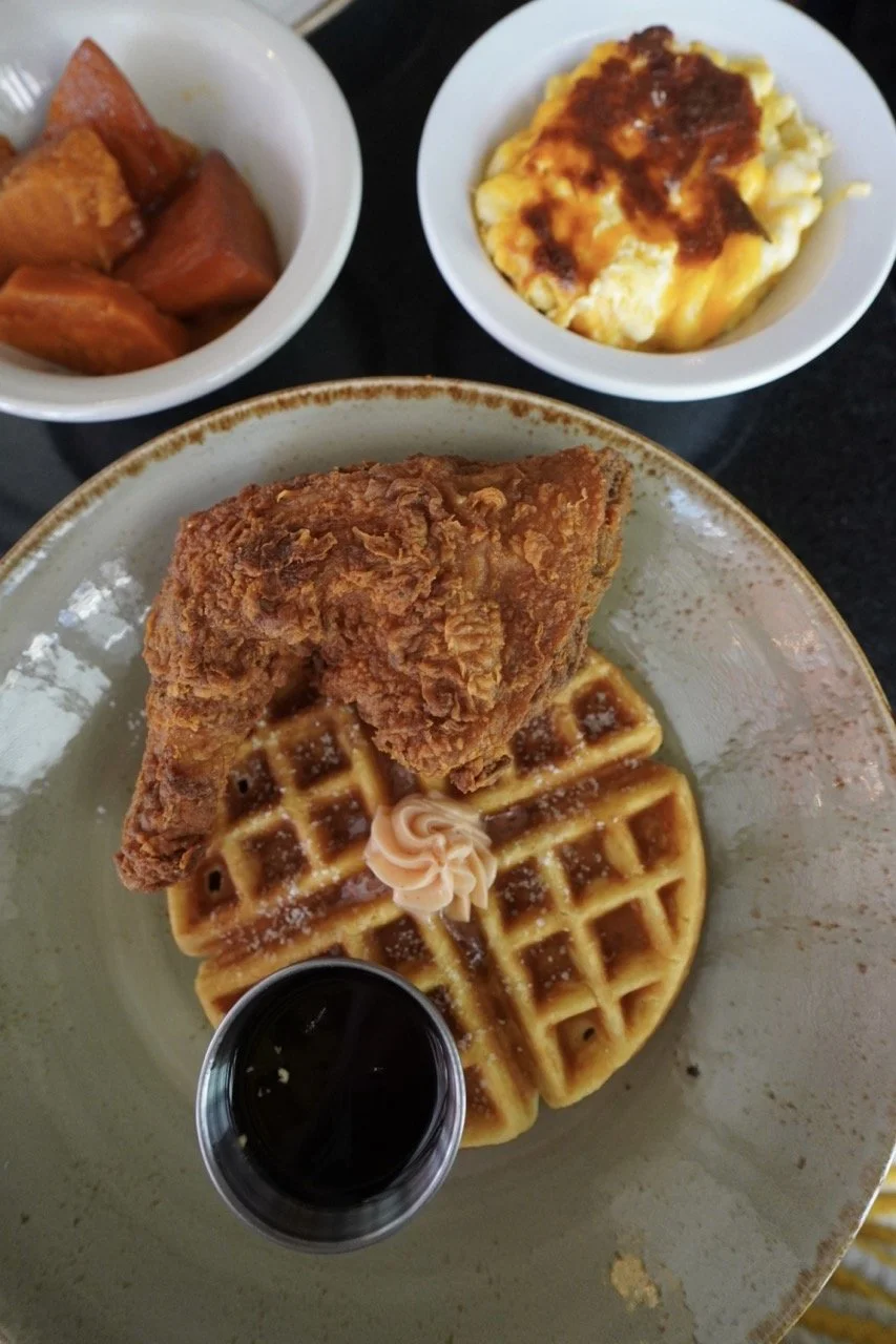 Chicken and Eggnog Waffle from Melba’s