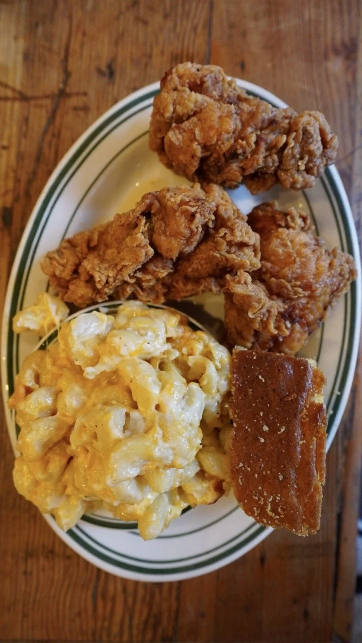 Fried chicken and Mac from Peaches Hot House