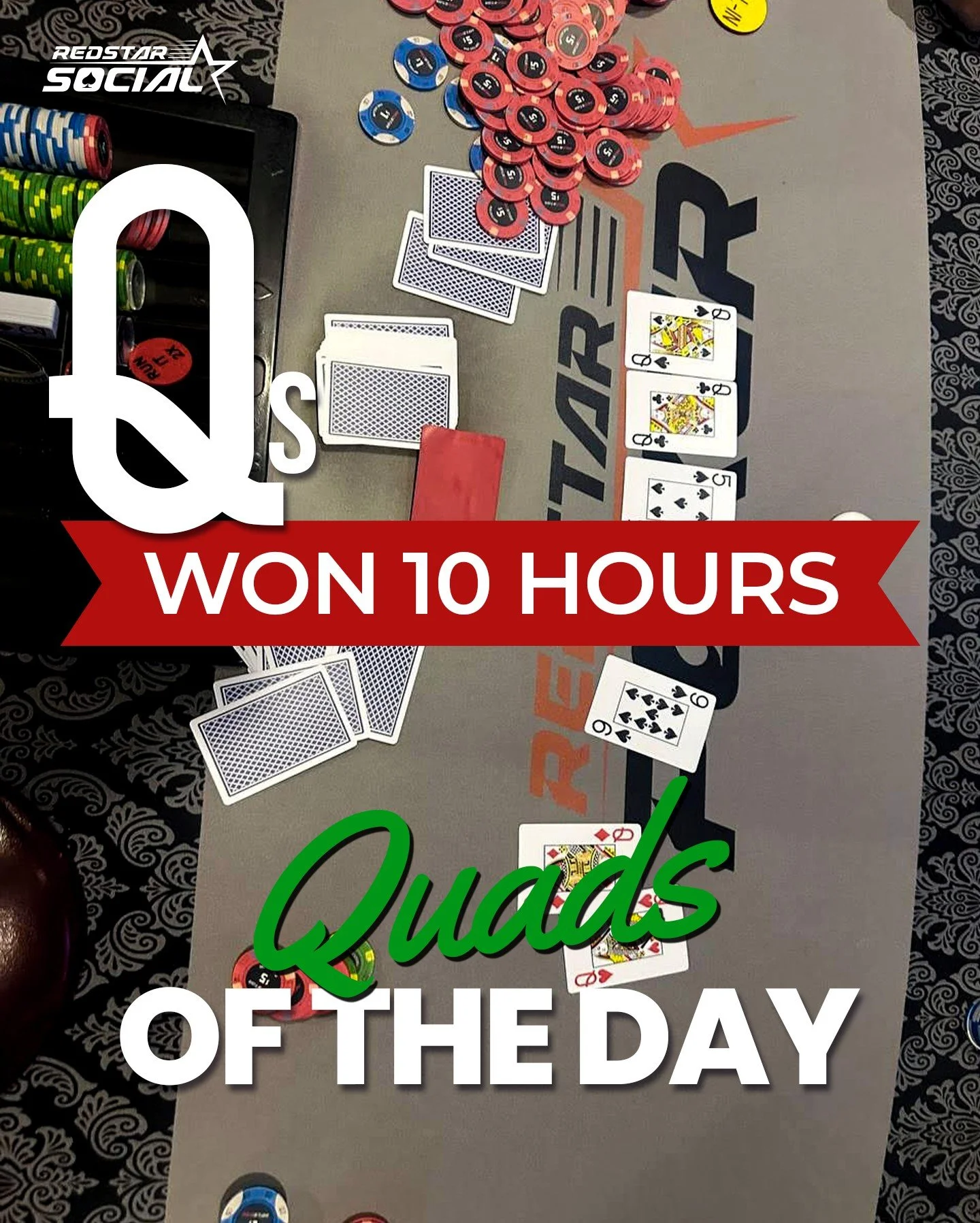 🔥 Big Hands = Big Wins!

Congratulations to our most recent winner scoring 10 𝐅𝐑𝐄𝐄 hours of seat time for hitting Quads of the Day! Come play and you may be next.