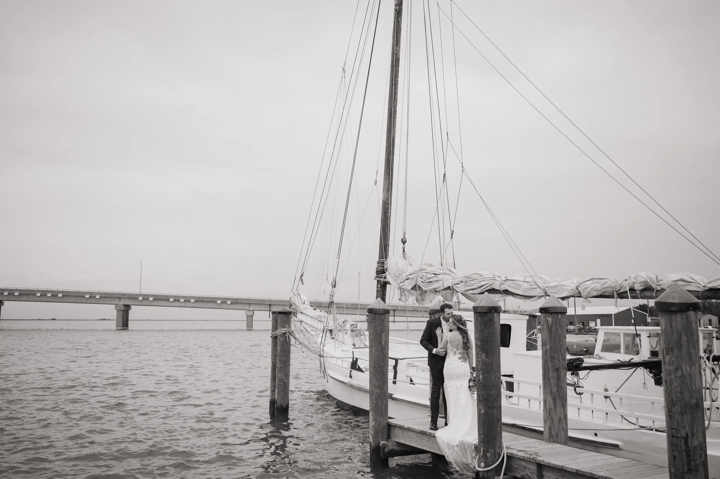 A couple dressed in wedding dress and tux, coastal wedding, portraits, destination travel wedding photographer