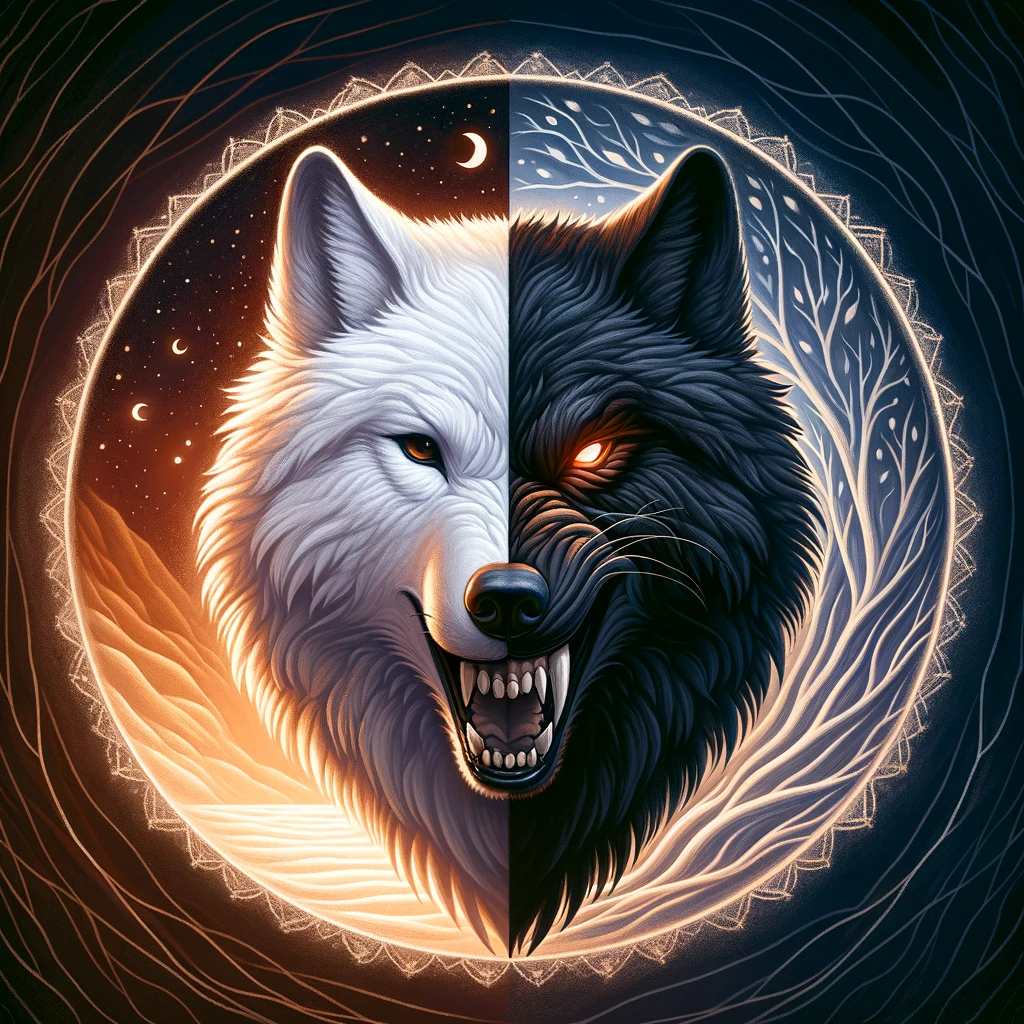 2 wolves - native American story