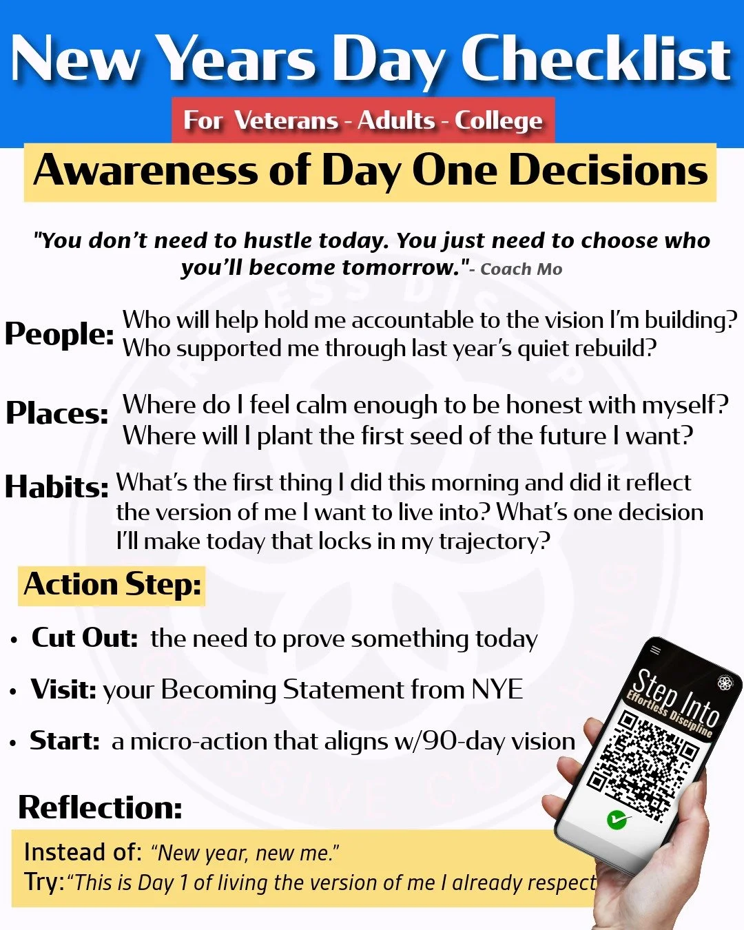 Freedom of the: mind, negative thoughts, &amp; people pleasing starts today!

Free Life Coaching Courses: https://www.mogressive.com/life-coaching-exercises 

#DayOneDecisions #StartAligned #CoachMoMindset #NewYearsReset #BeTheOne #MogressiveChalleng