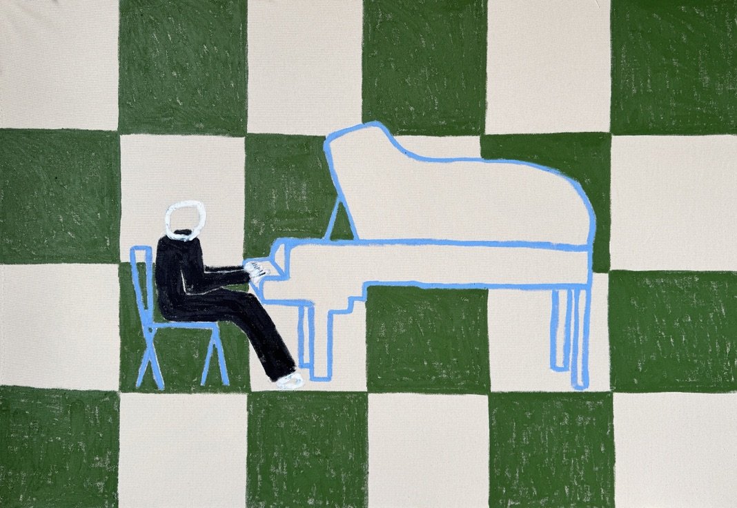 grand solo, 85 x 120 cm, oil on raw canvas 