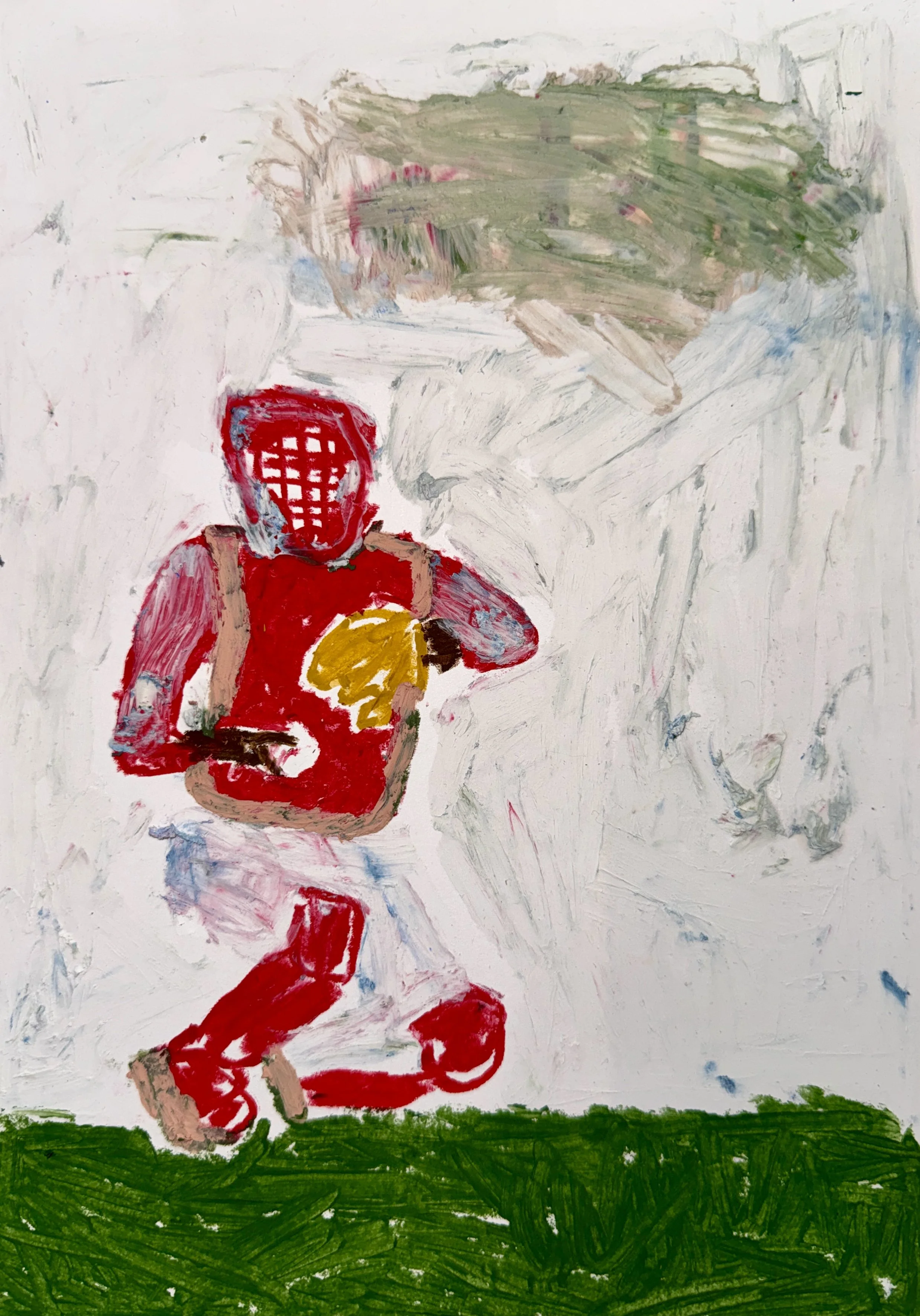 catcher, 30 x 23 cm, oil on paper