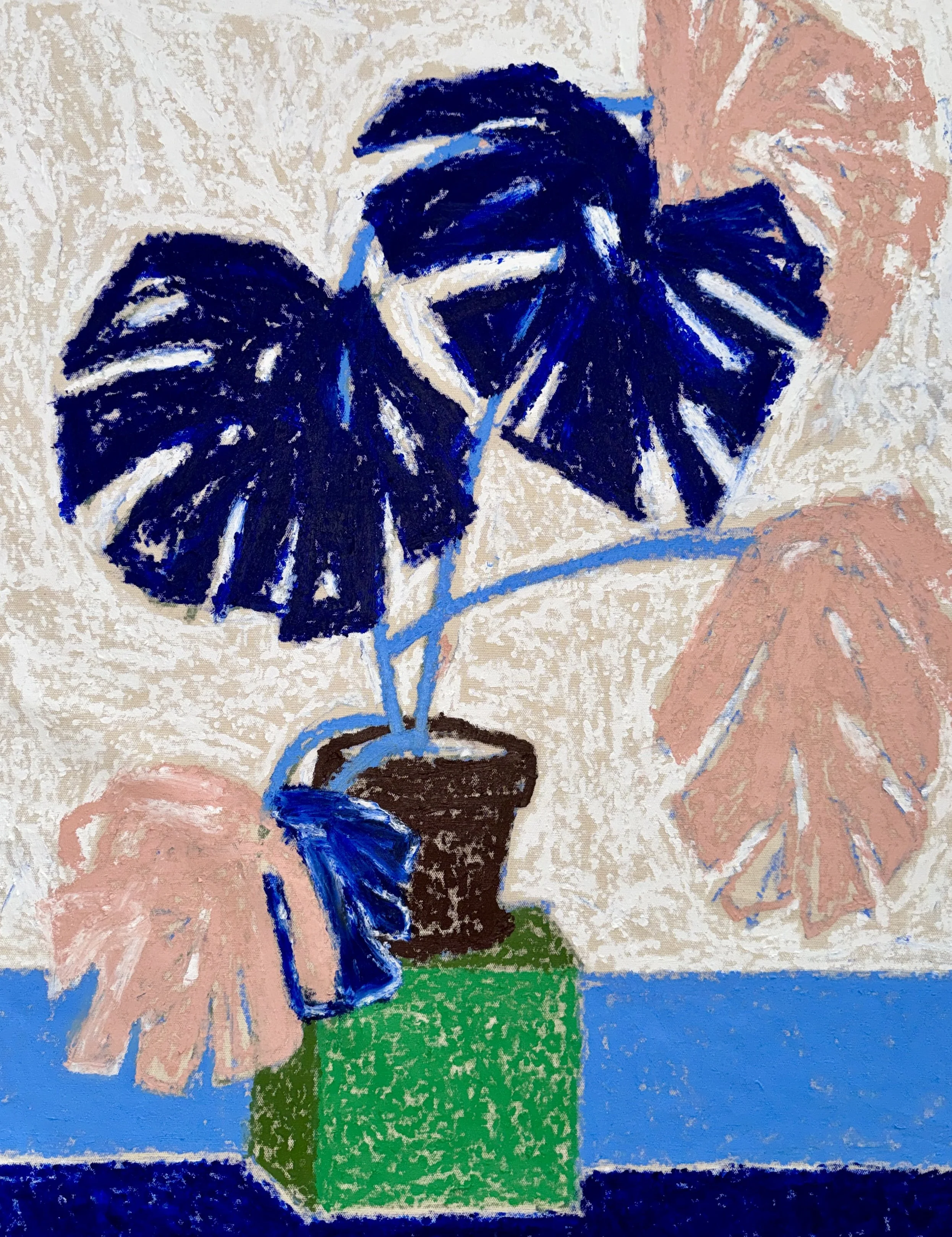 untitled, 90 x 70 cm, oil on raw canvas