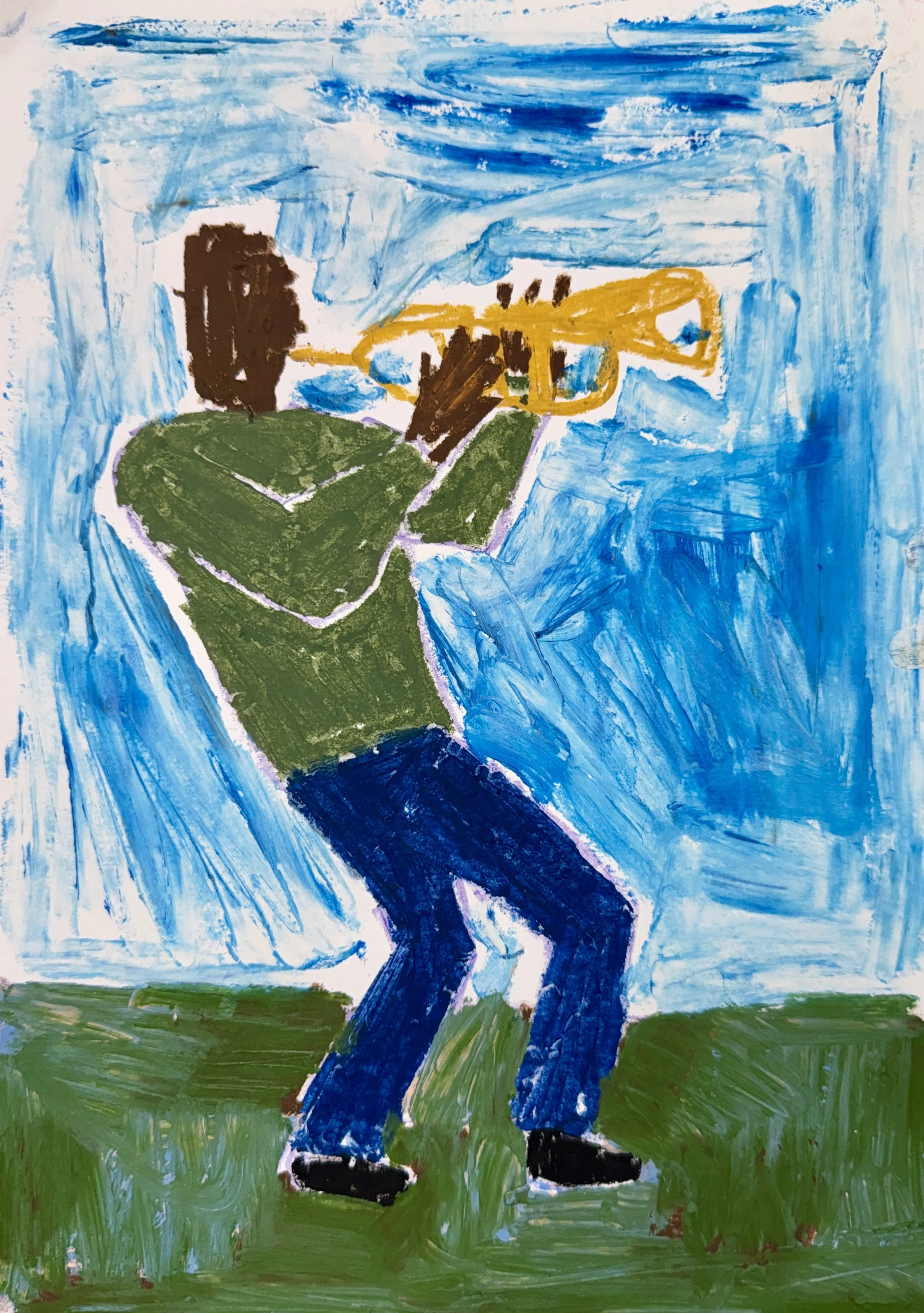 jazz, 30 x 23 cm, oil on paper