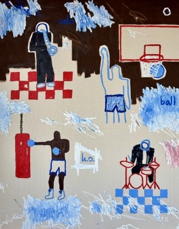 knockout, 140 x 110 cm, oil on raw canvas