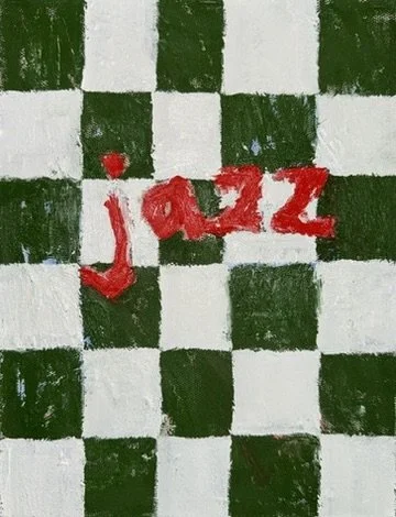 jazz (red), 30 x 23 cm, oil on raw canvas
